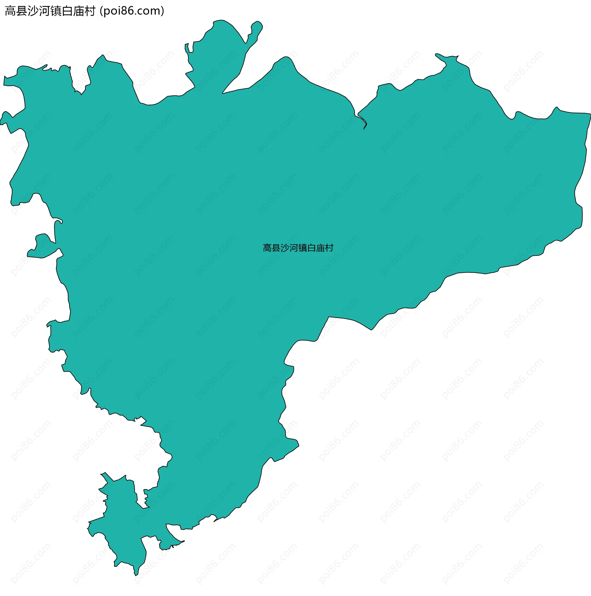 高县沙河镇白庙村边界地图