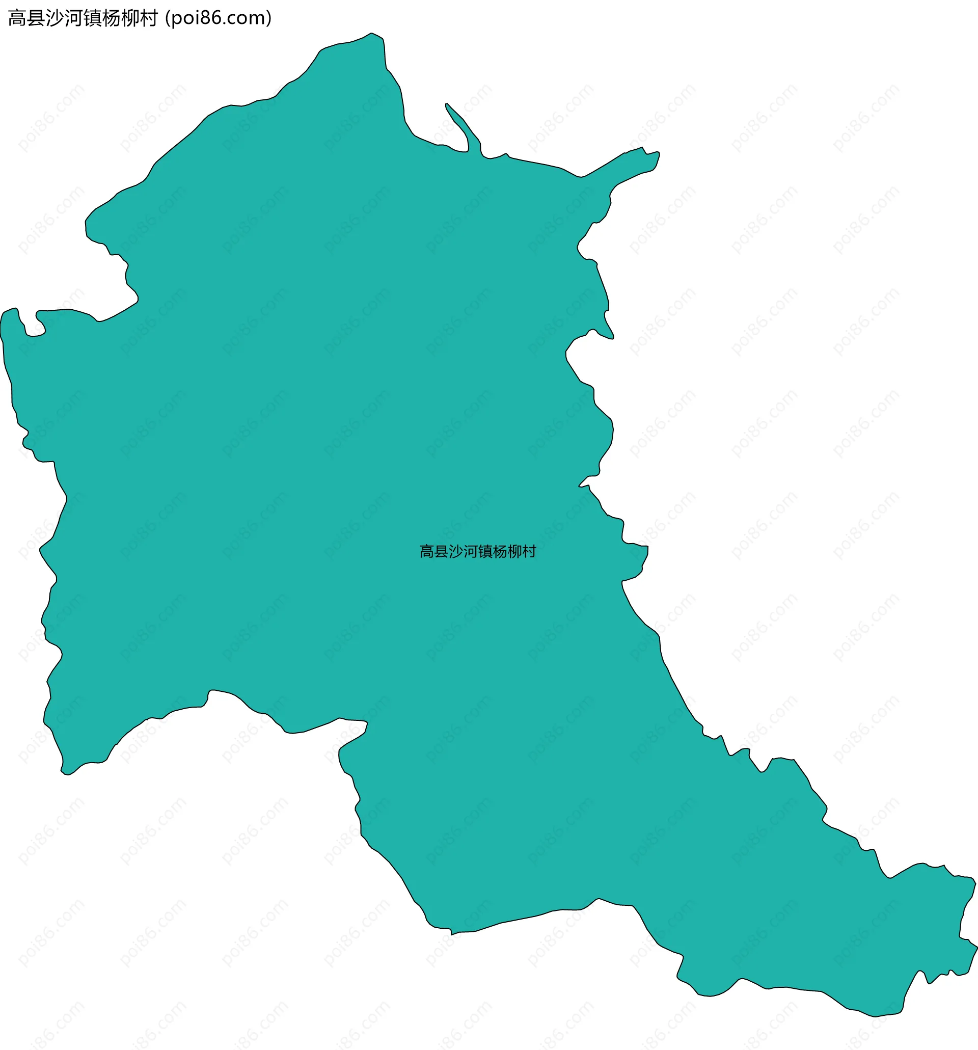 高县沙河镇杨柳村边界地图
