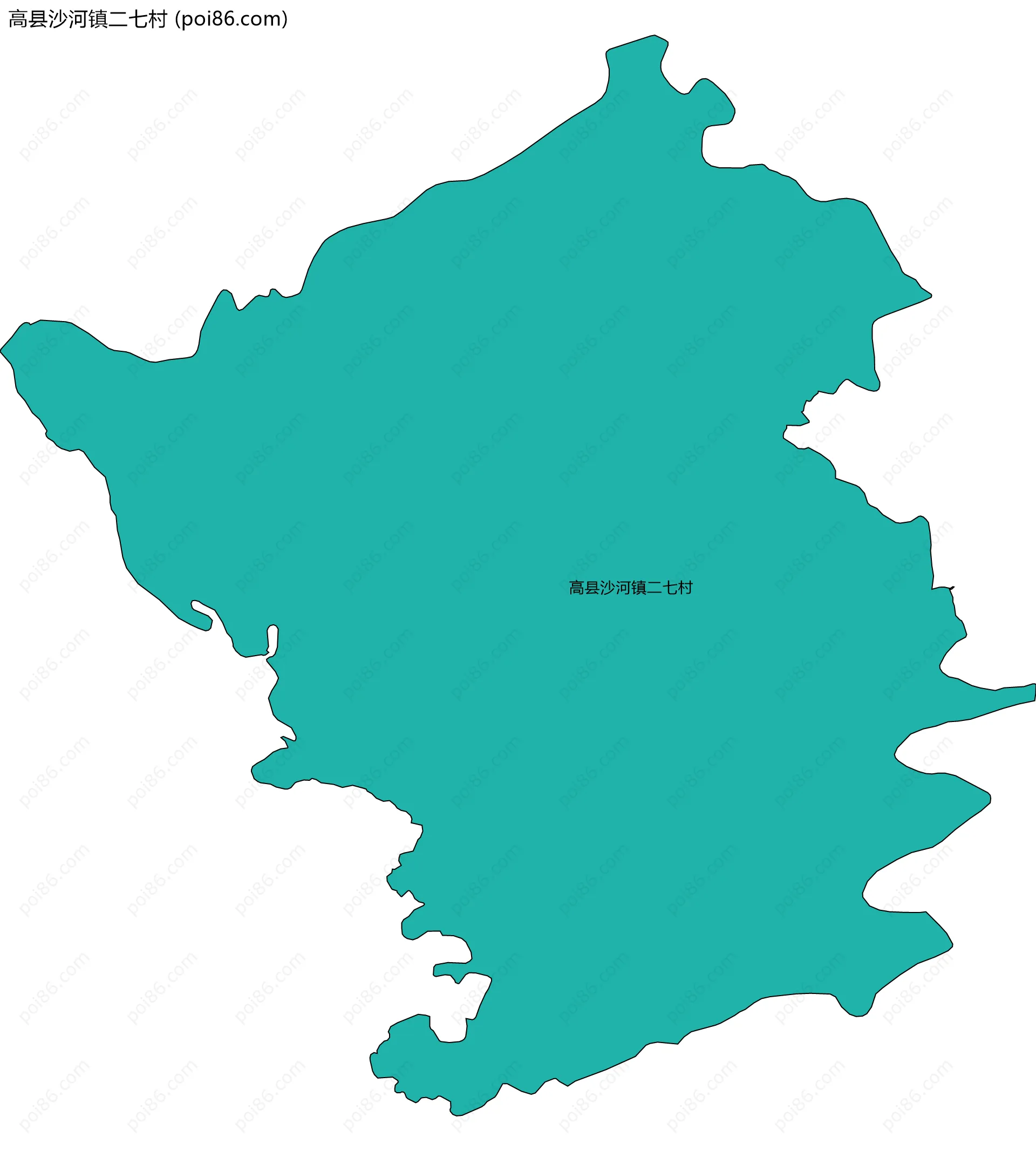 高县沙河镇二七村边界地图