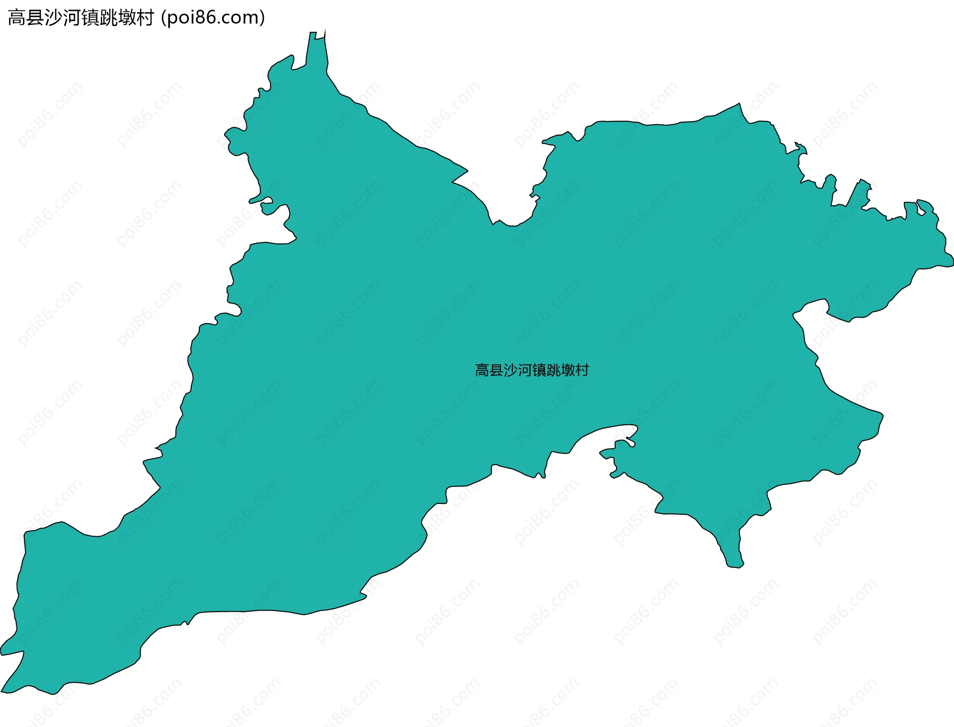 高县沙河镇跳墩村边界地图