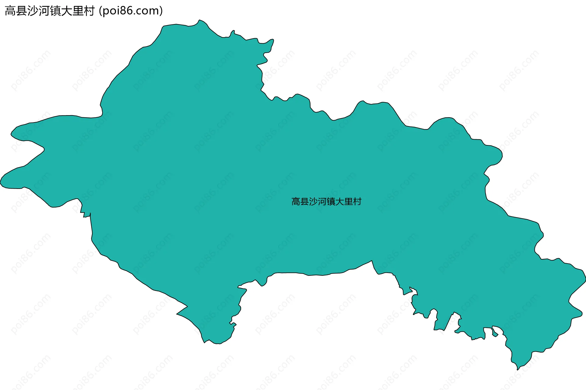 高县沙河镇大里村边界地图