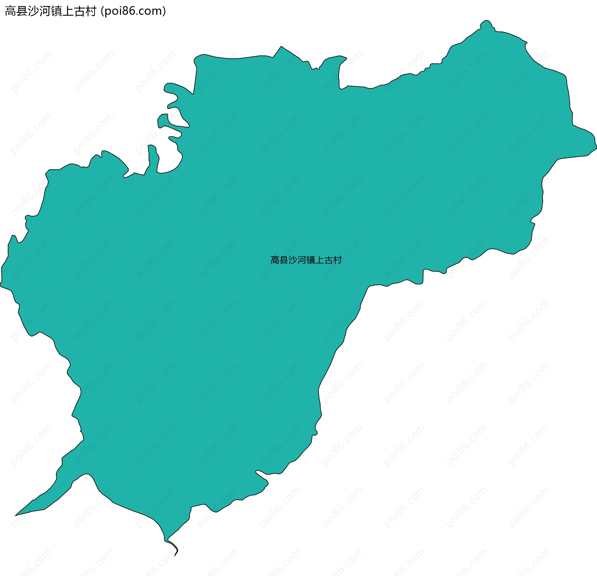 高县沙河镇上古村边界地图