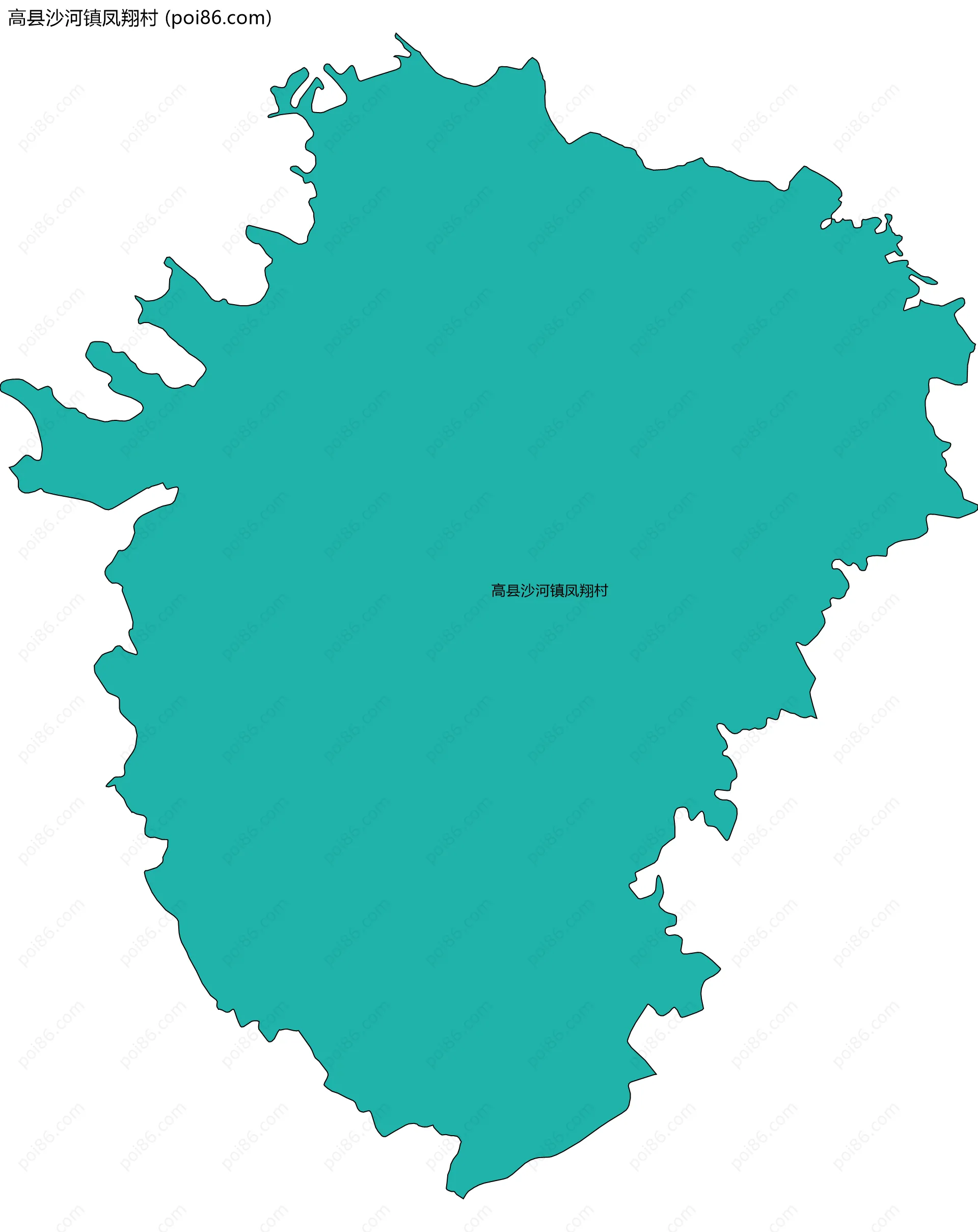 高县沙河镇凤翔村边界地图