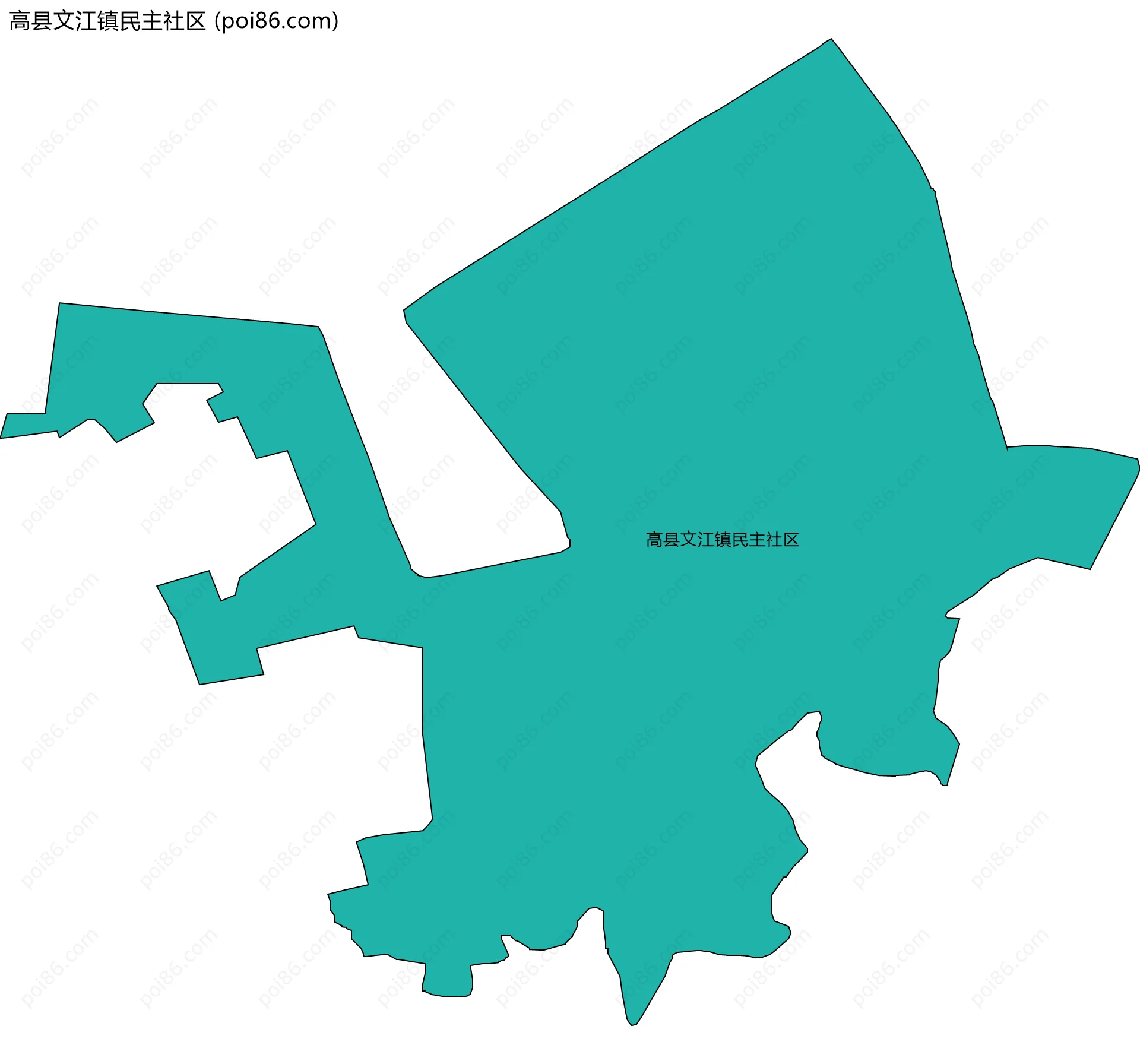 高县文江镇民主社区边界地图