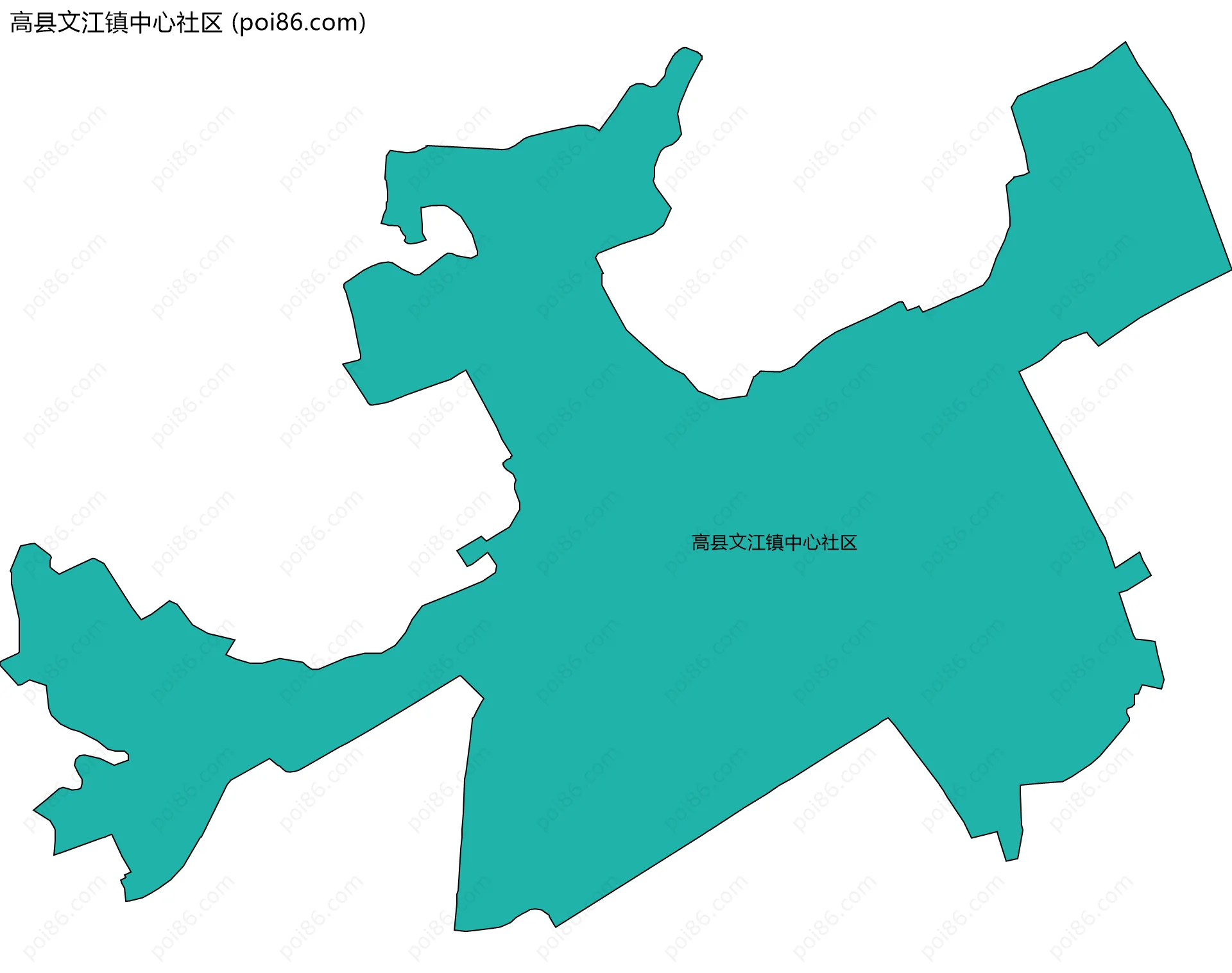 高县文江镇中心社区边界地图