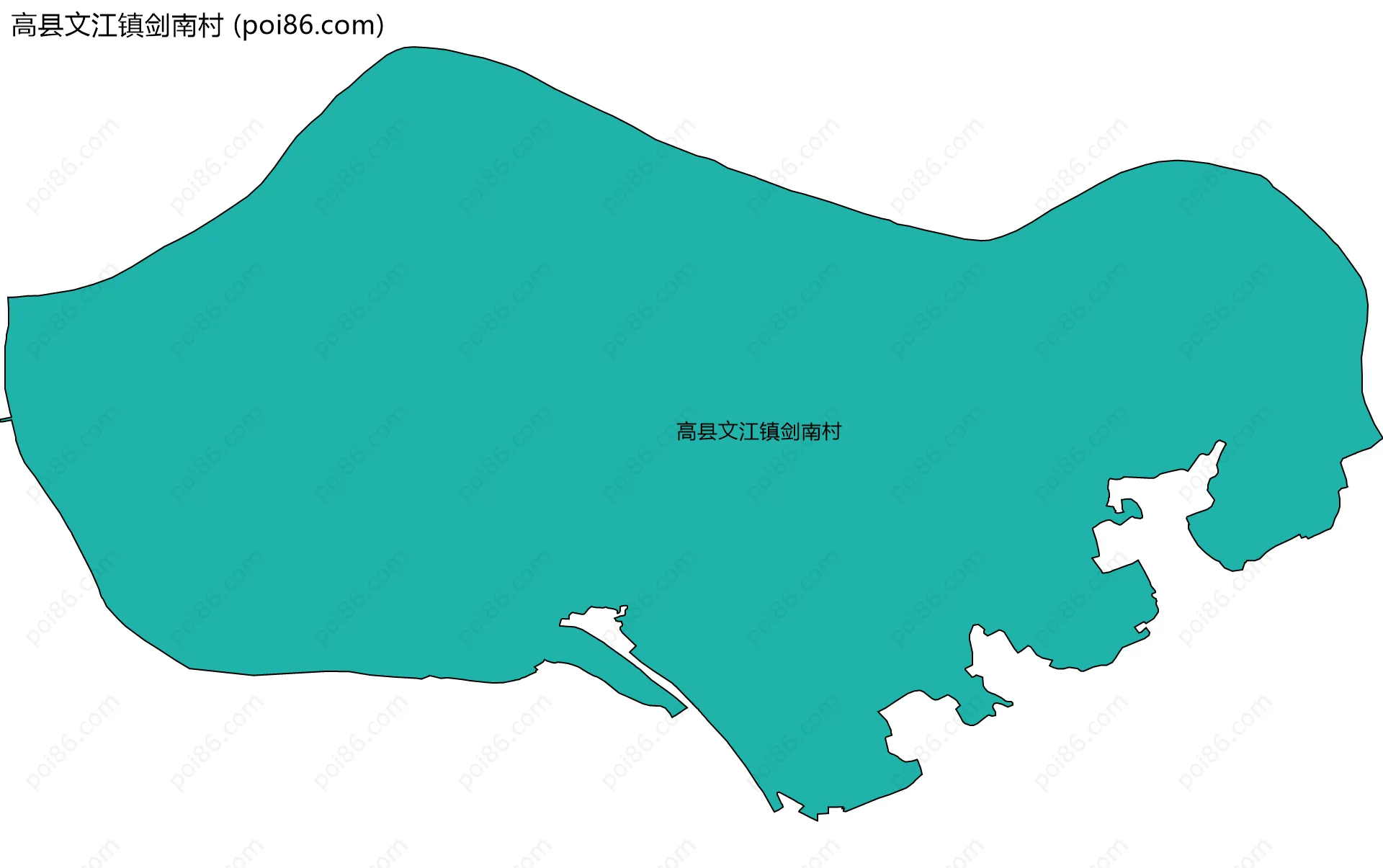 高县文江镇剑南村边界地图