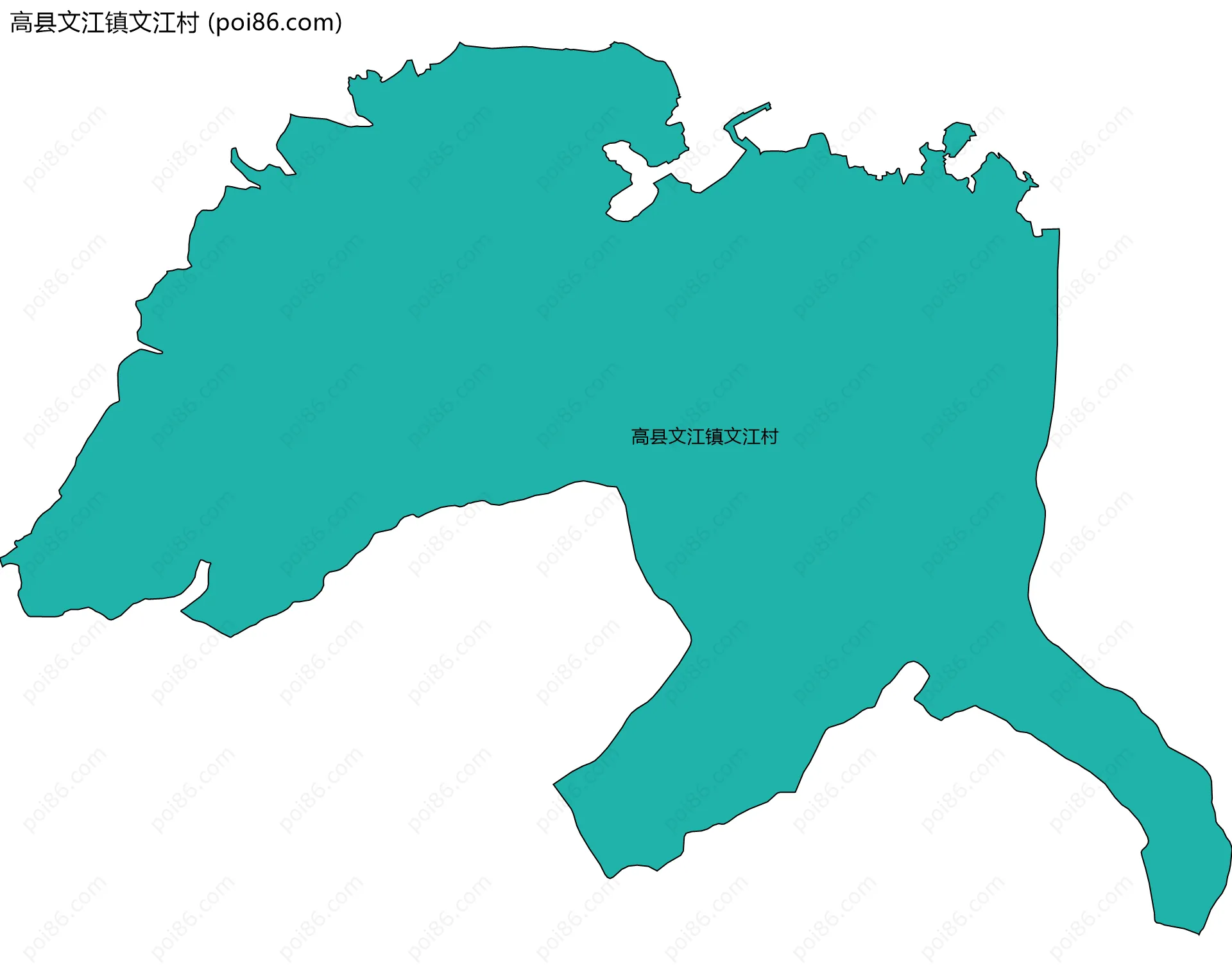 高县文江镇文江村边界地图