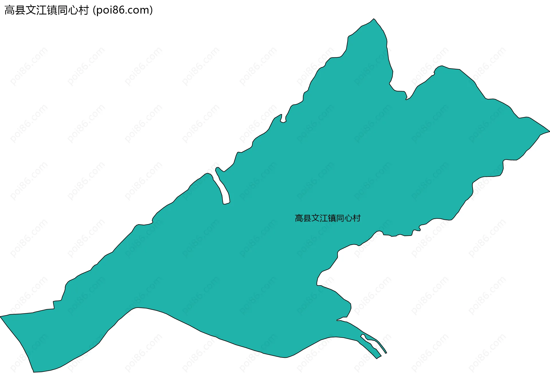高县文江镇同心村边界地图