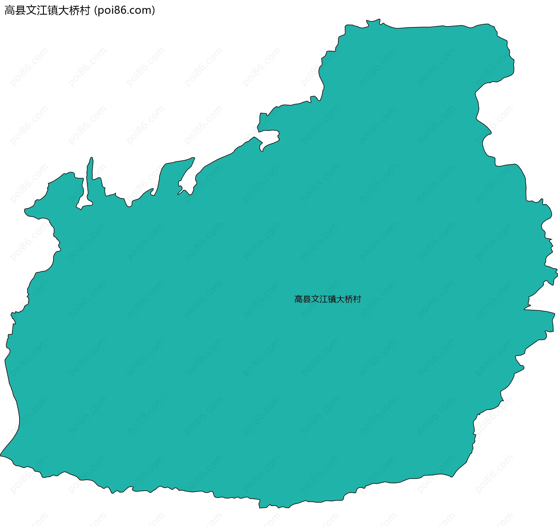 高县文江镇大桥村边界地图