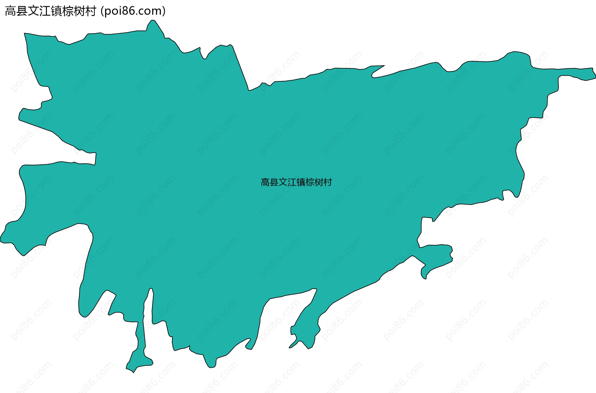 高县文江镇棕树村边界地图