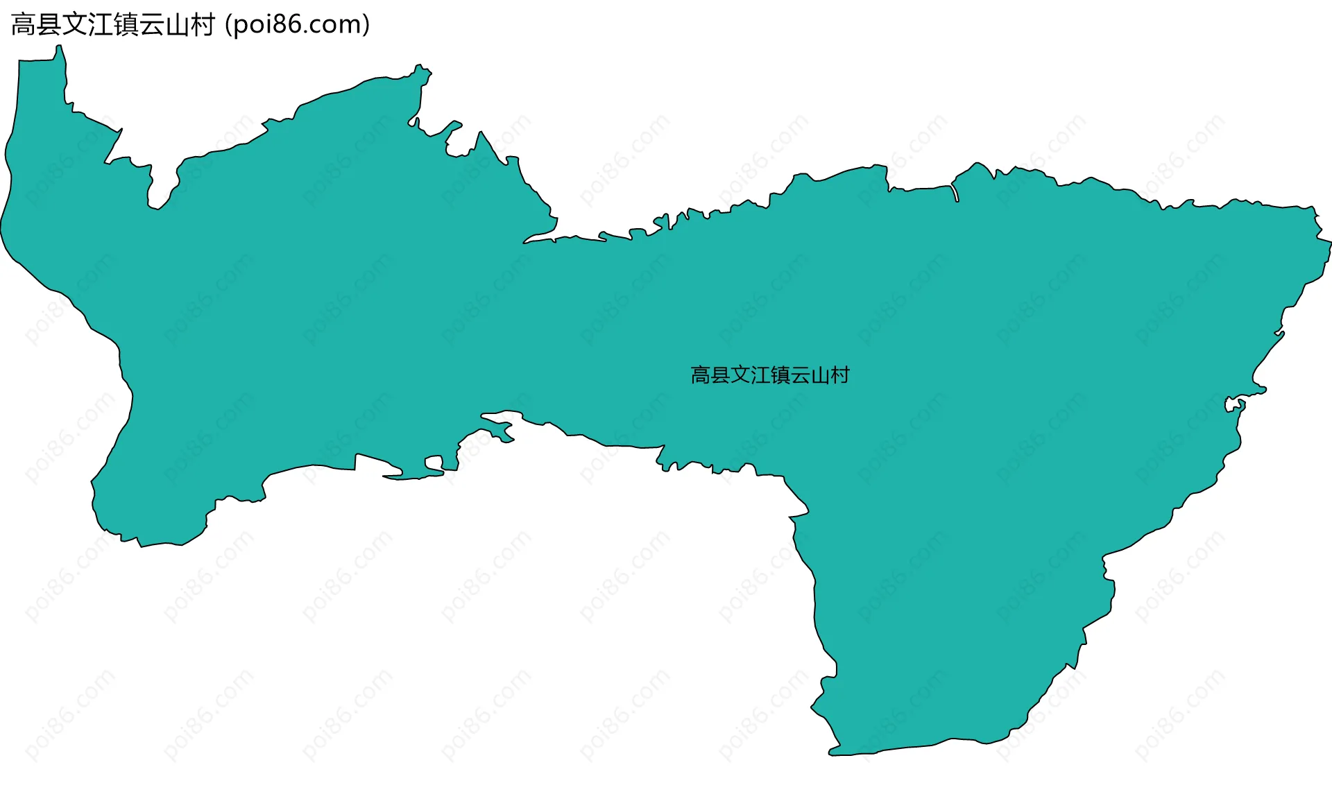高县文江镇云山村边界地图