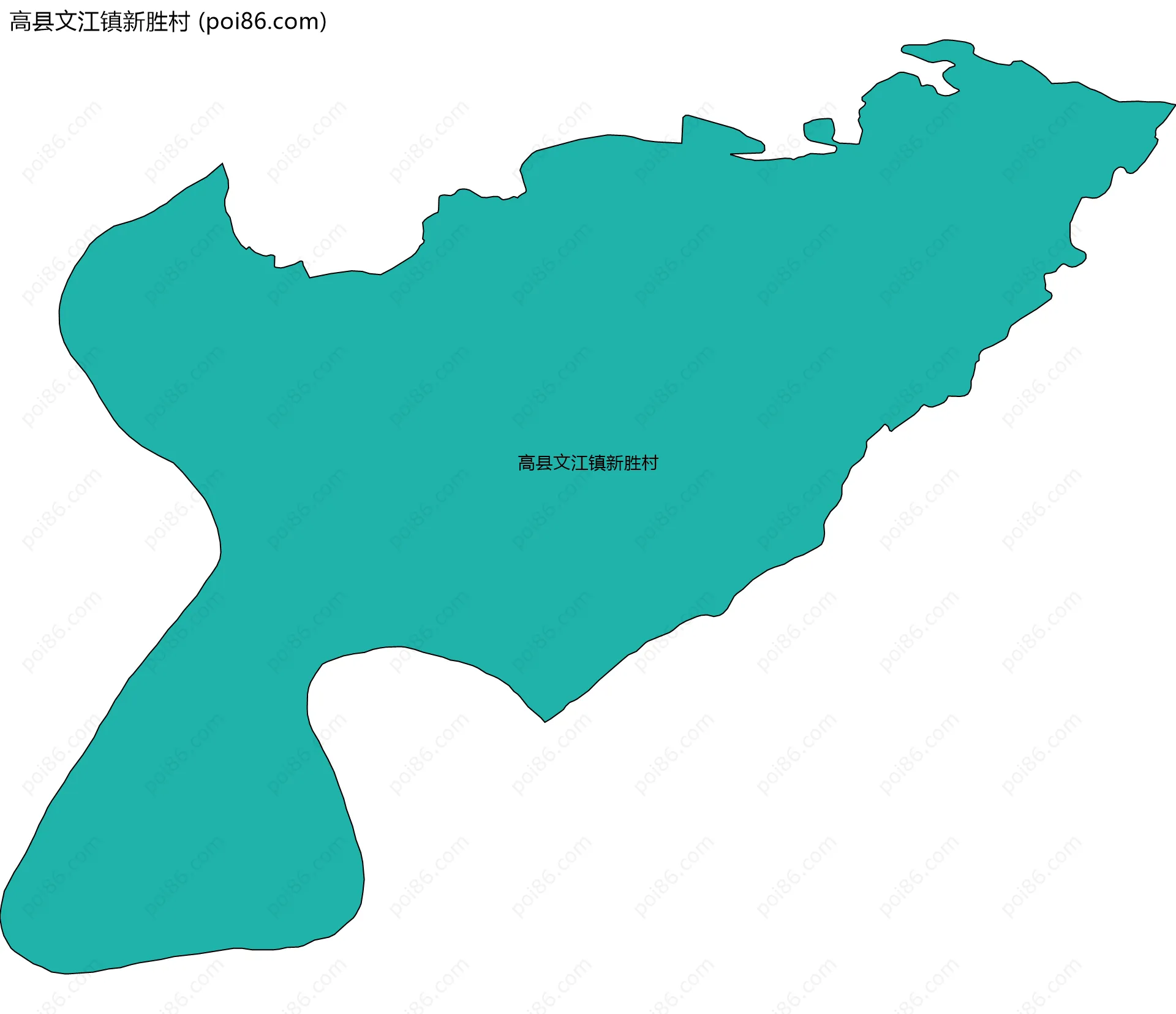 高县文江镇新胜村边界地图
