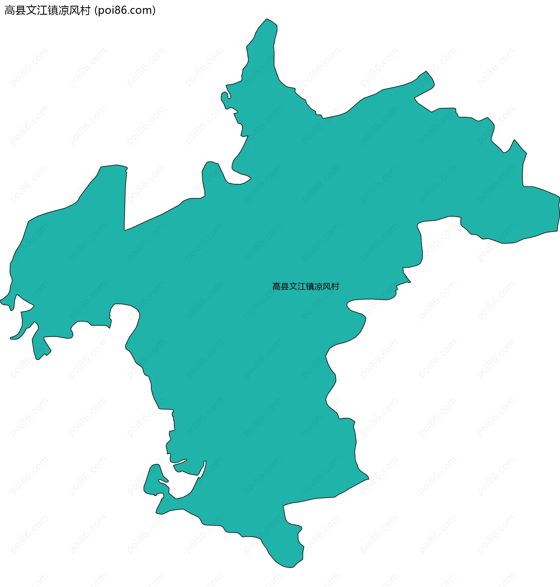 高县文江镇凉风村边界地图