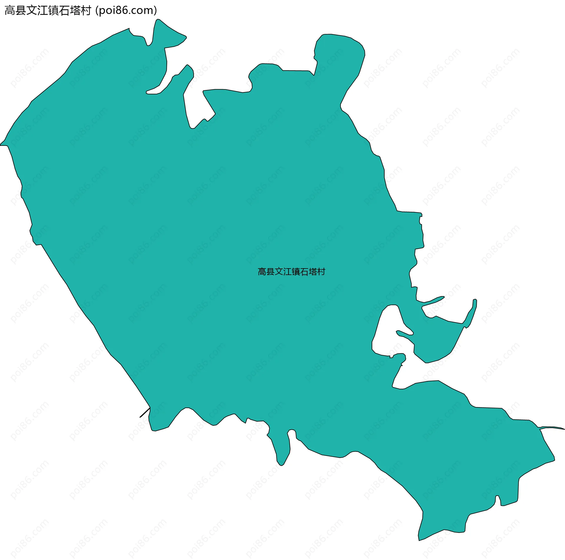 高县文江镇石塔村边界地图