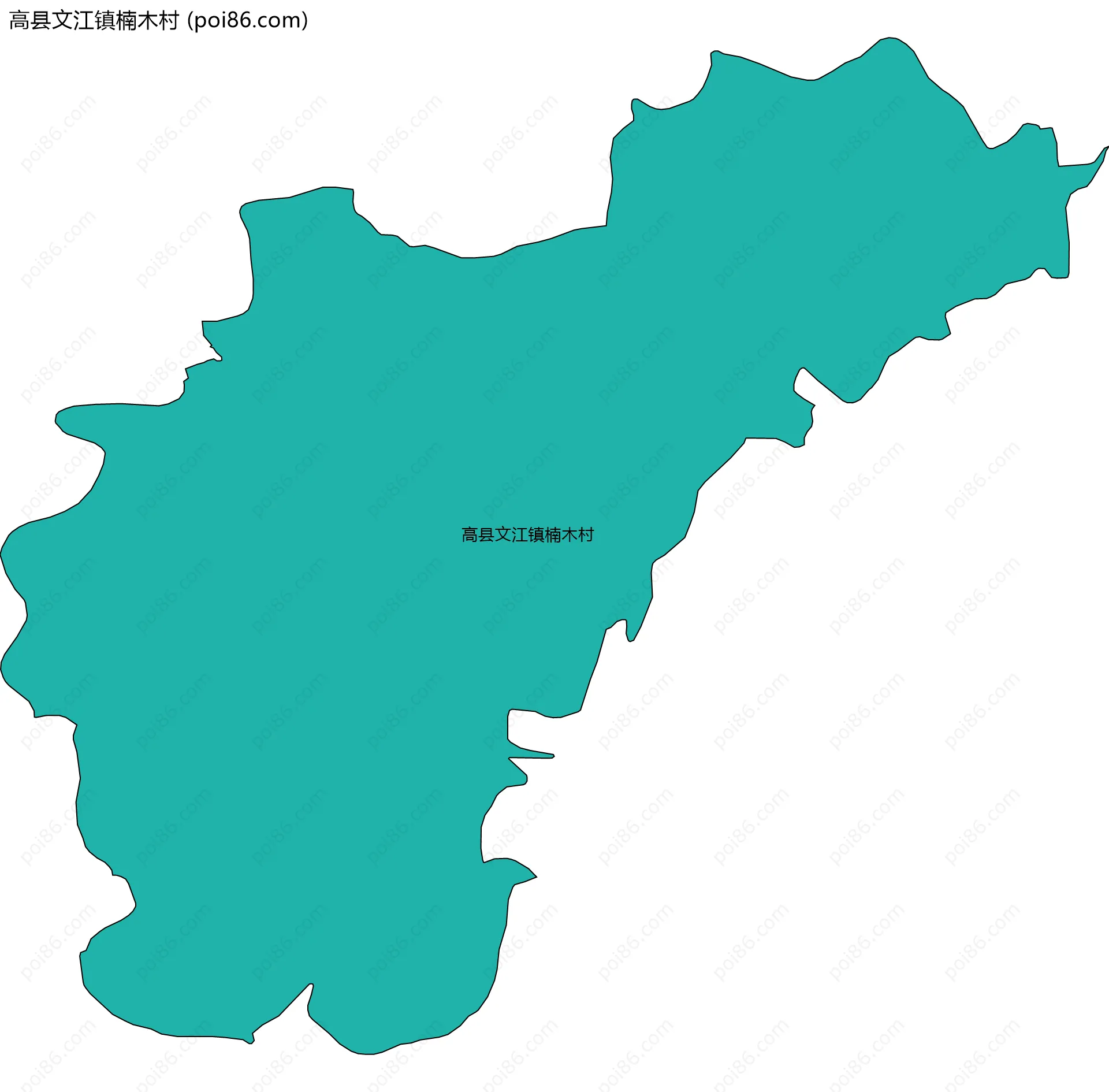 高县文江镇楠木村边界地图