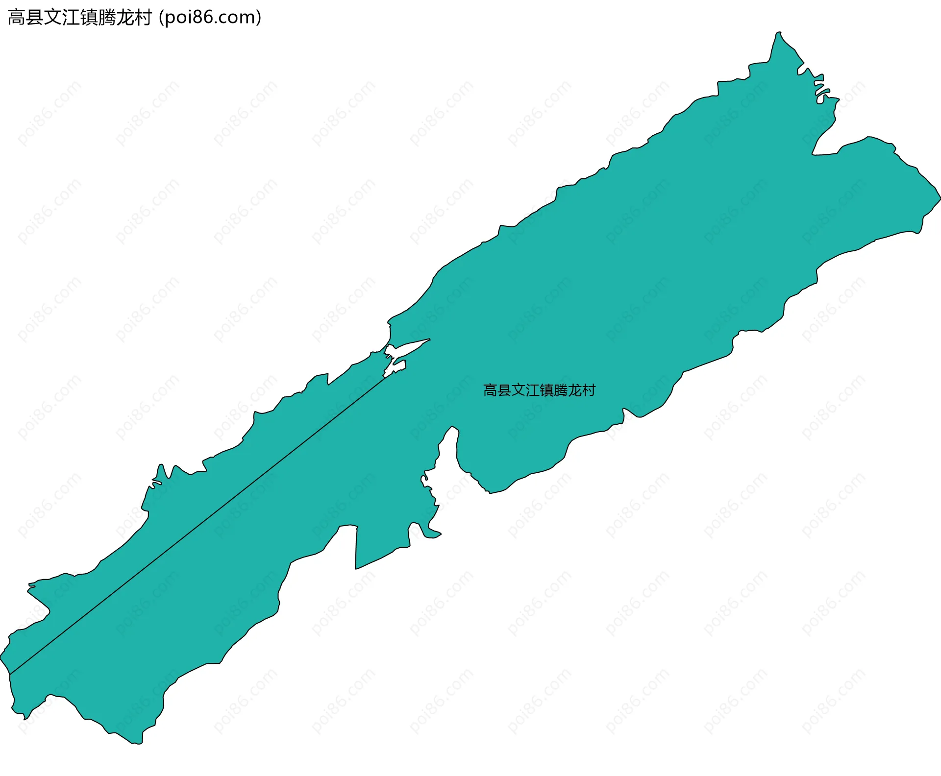 高县文江镇腾龙村边界地图