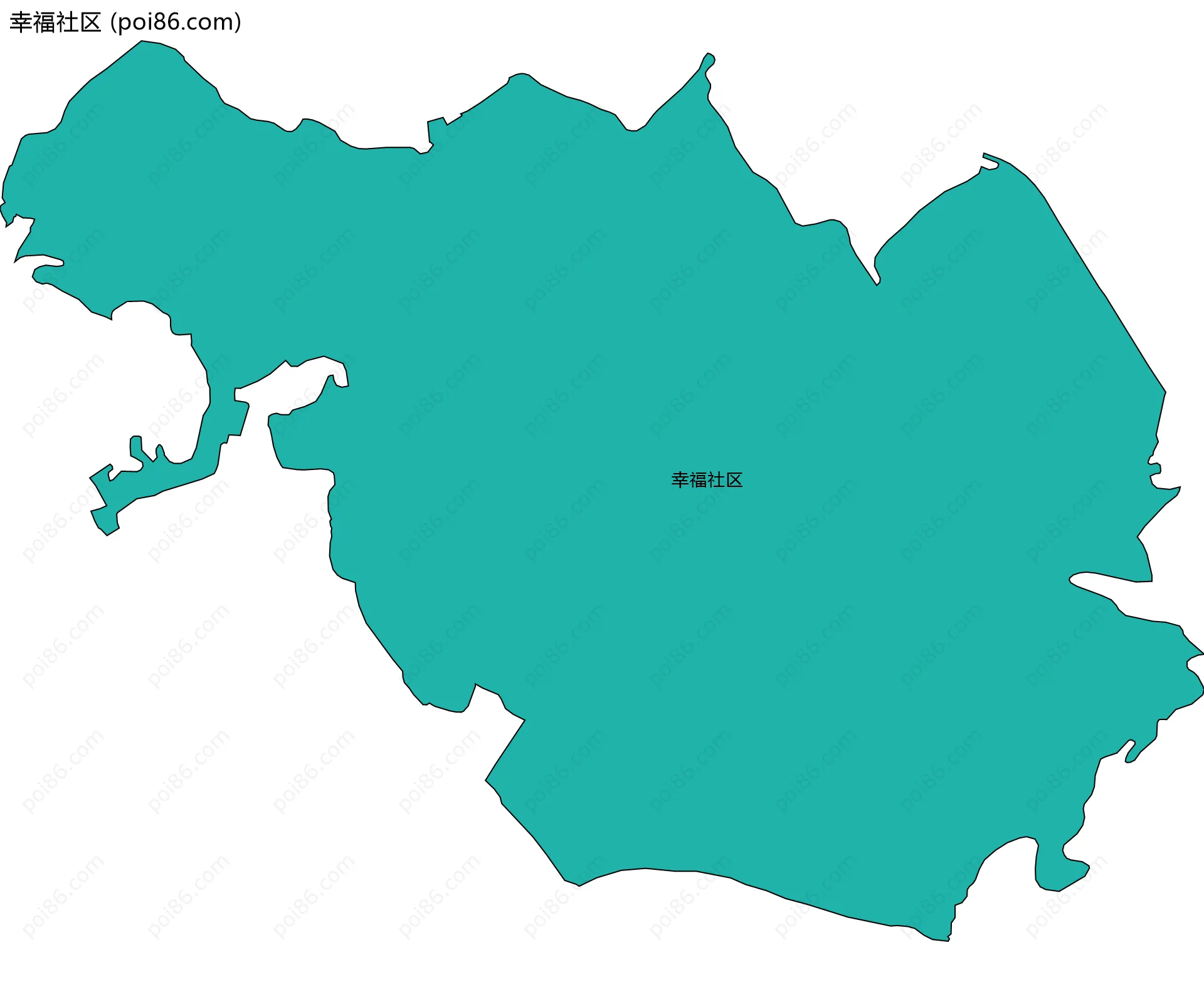 幸福社区边界地图