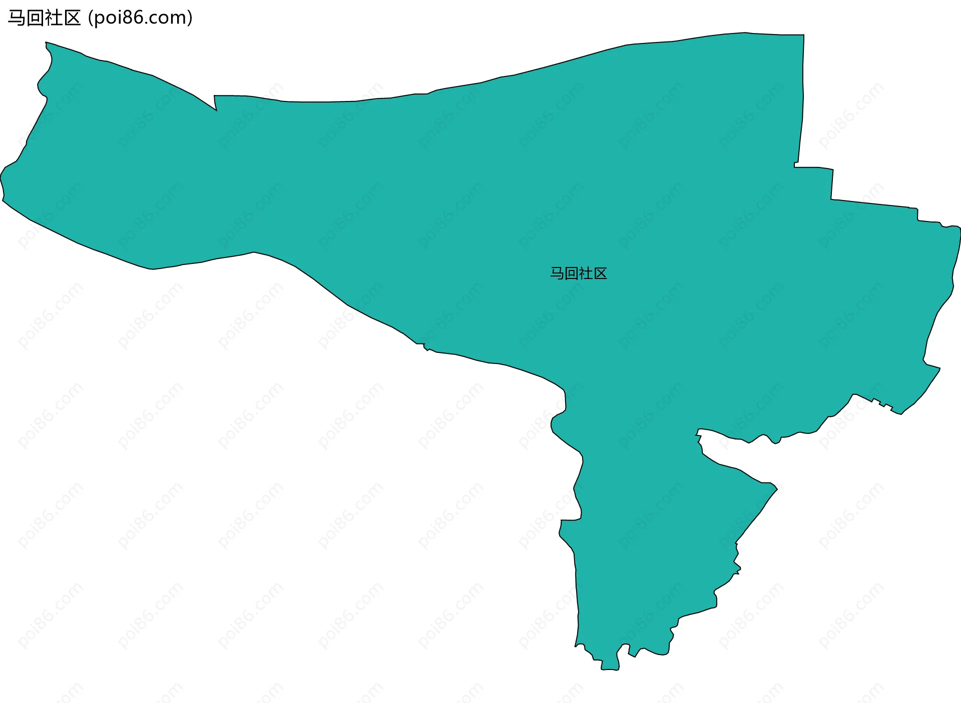 马回社区边界地图