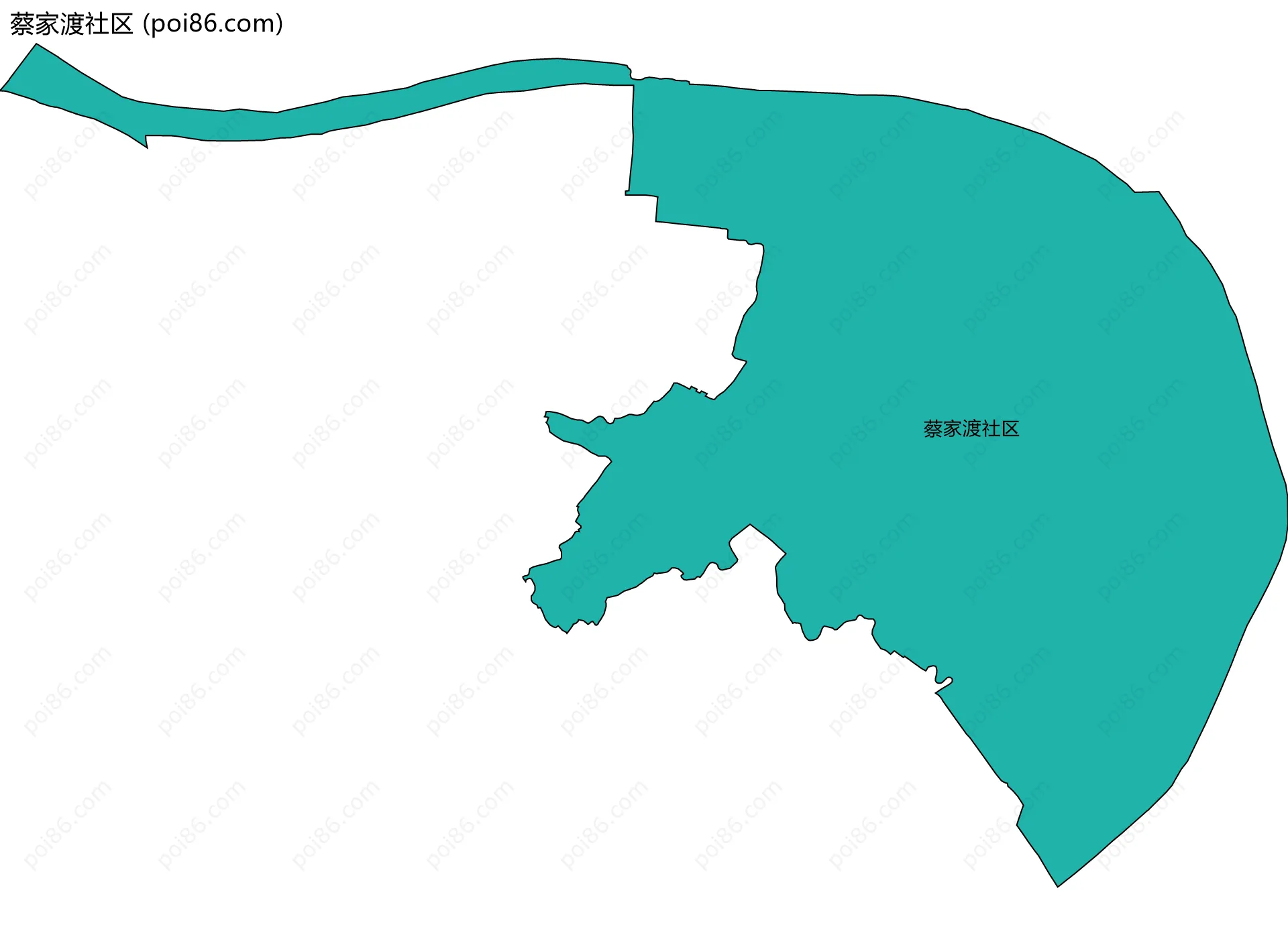 蔡家渡社区边界地图