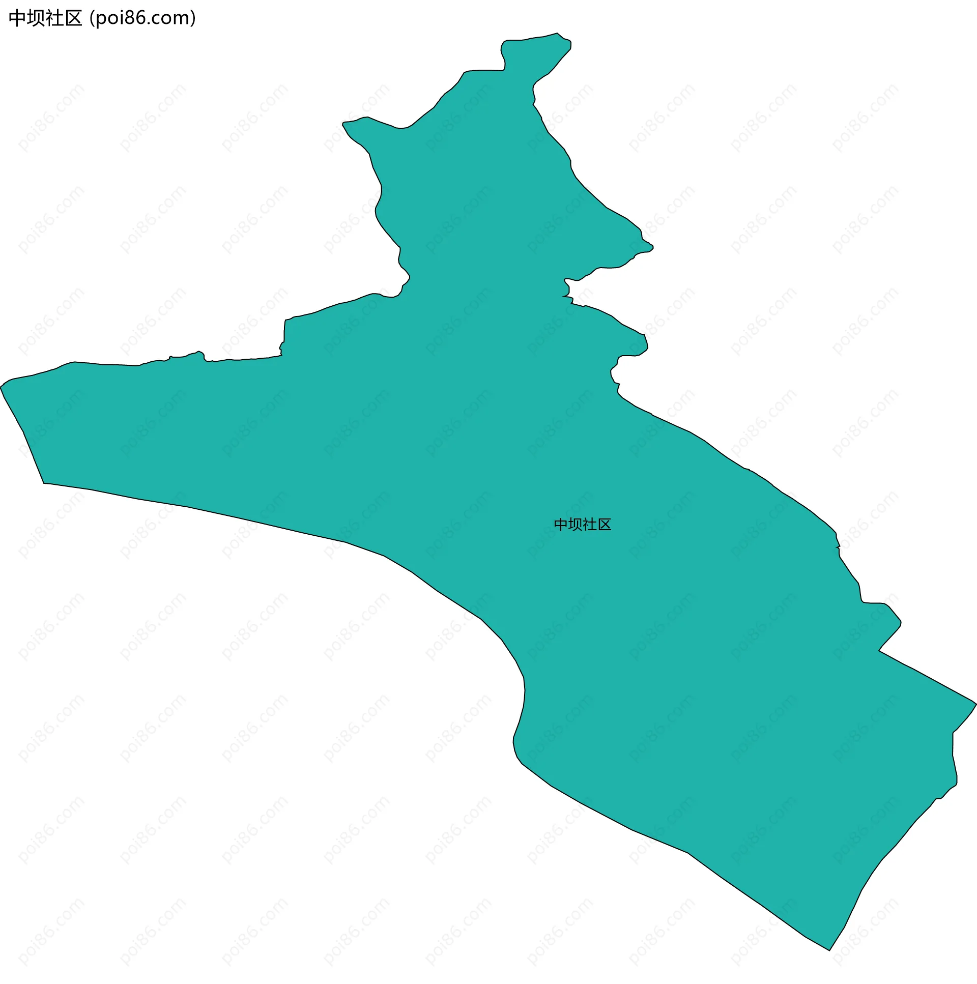 中坝社区边界地图