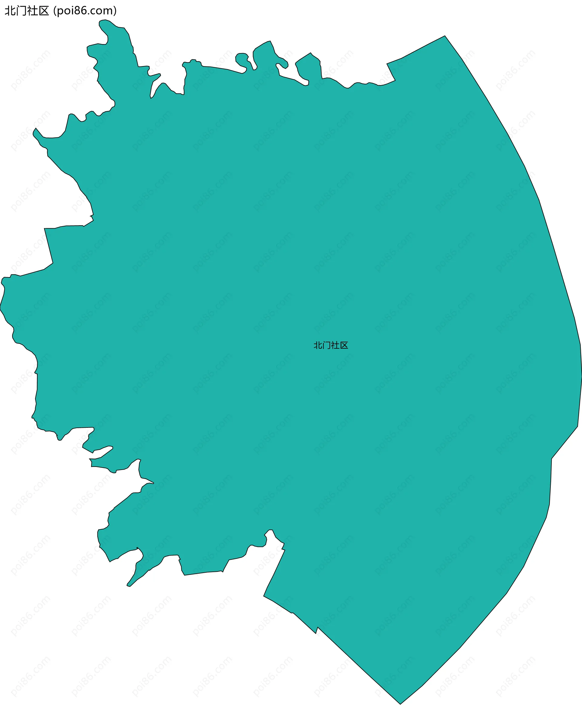 北门社区边界地图