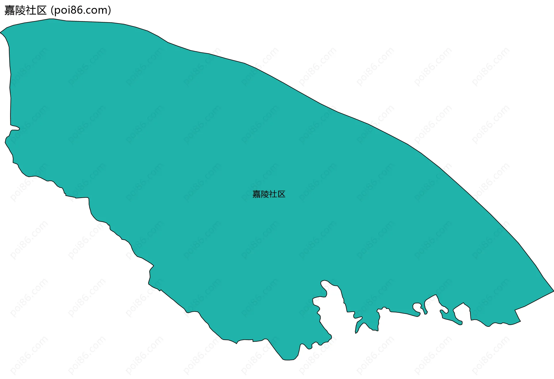 嘉陵社区边界地图