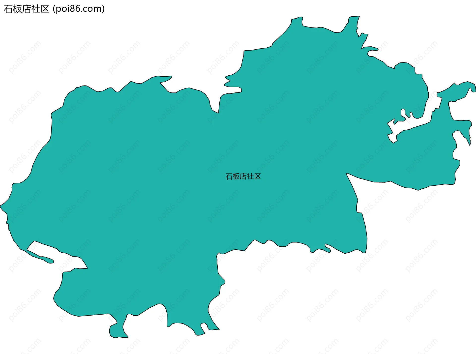 石板店社区边界地图