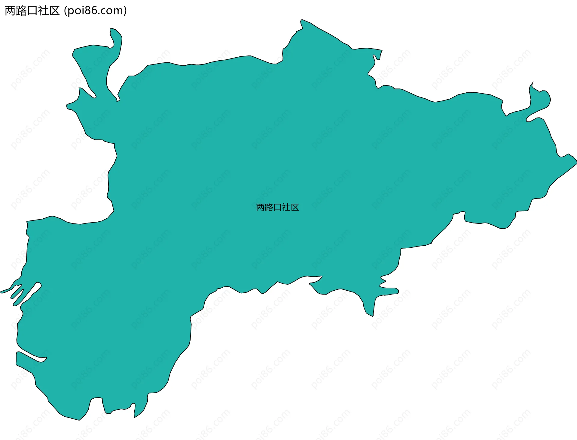 两路口社区边界地图