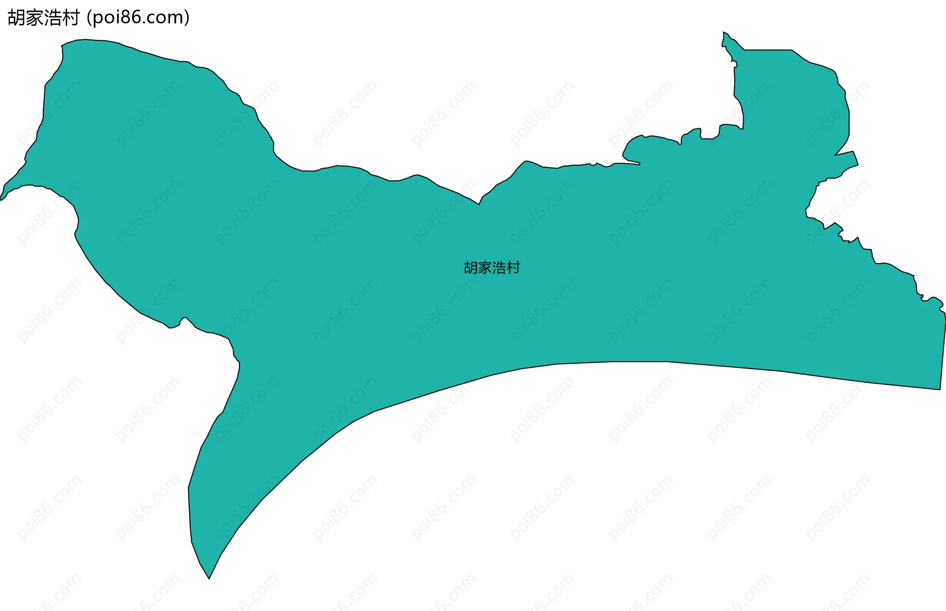 胡家浩村边界地图