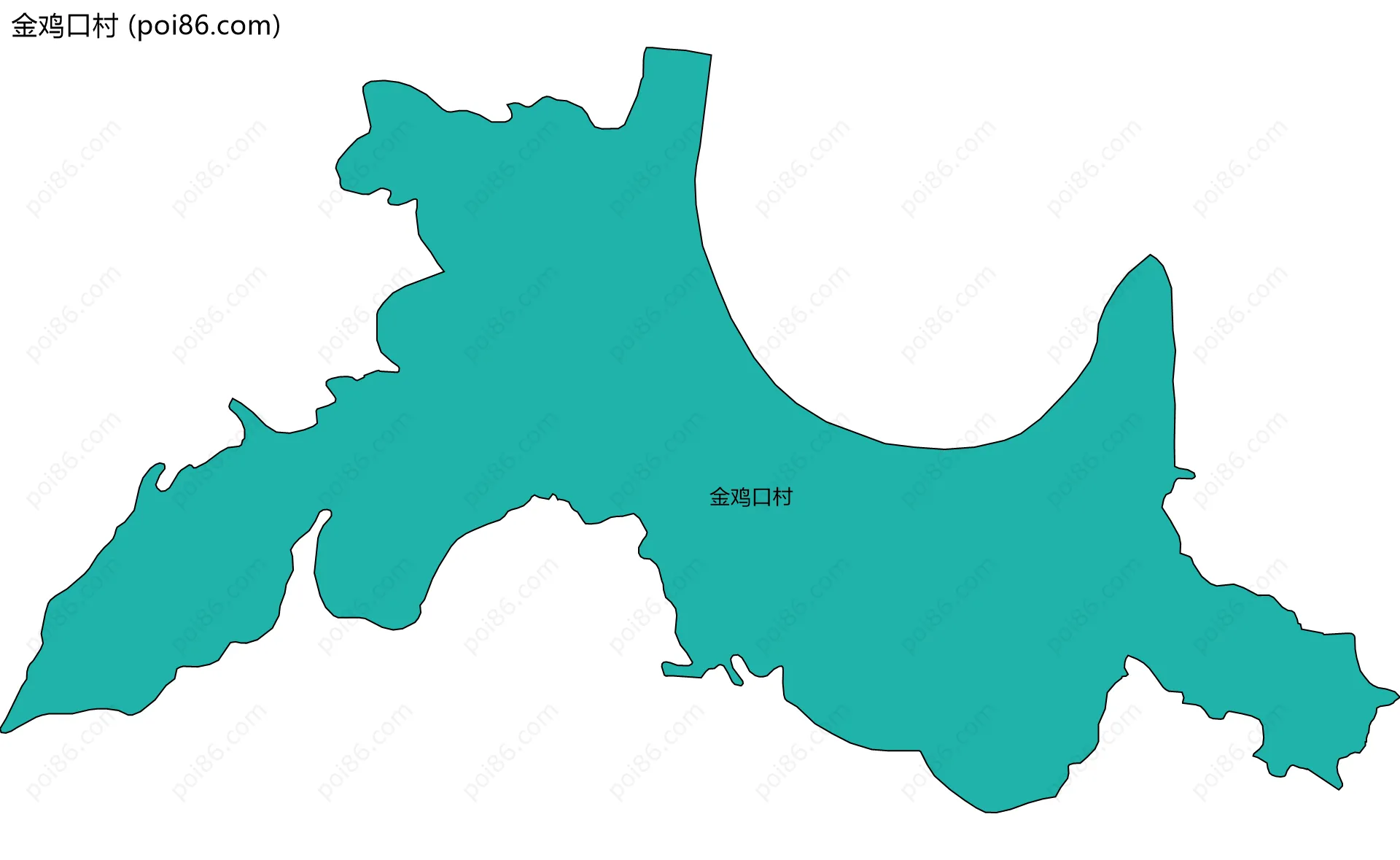 金鸡口村边界地图