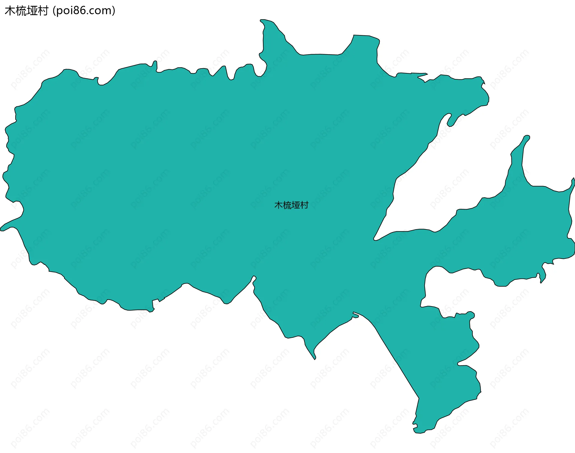 木梳垭村边界地图