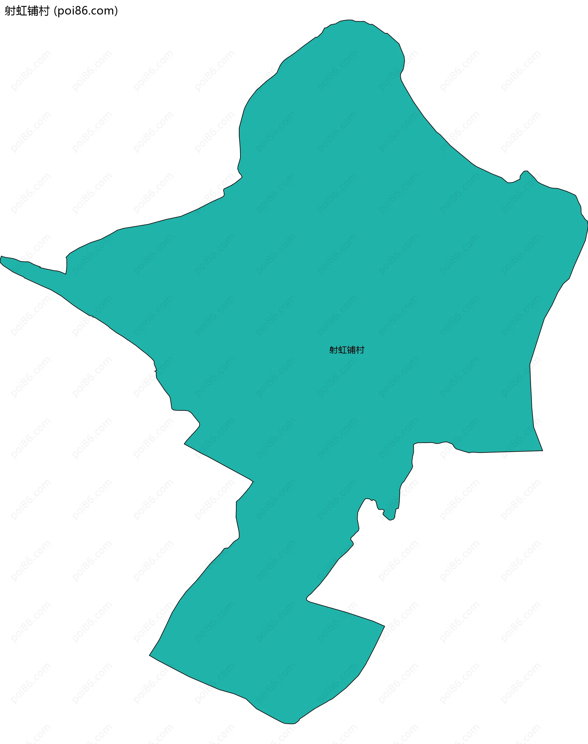 射虹铺村边界地图