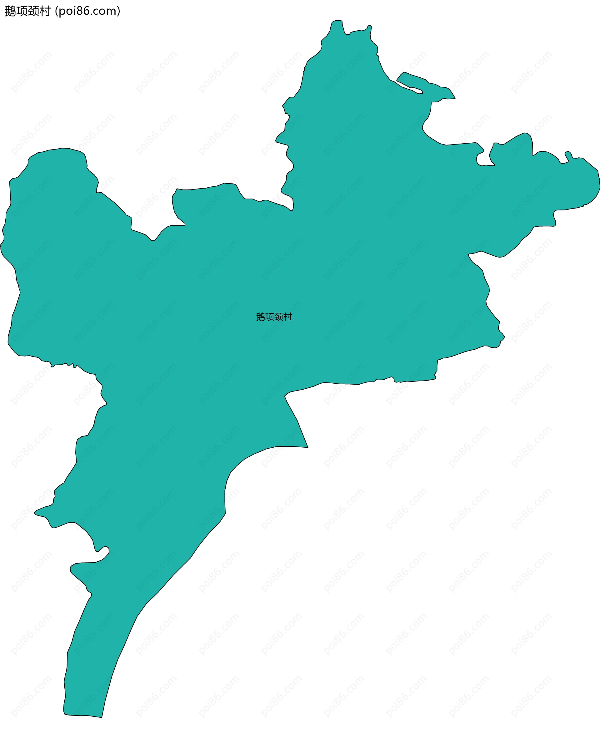 鹅项颈村边界地图