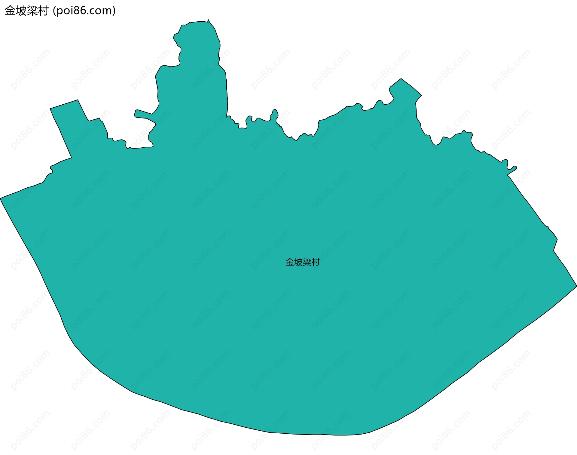 金坡梁村边界地图