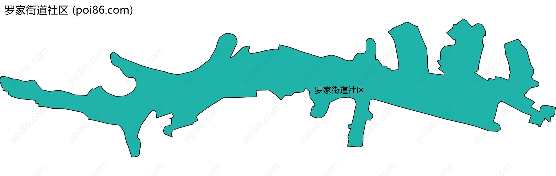 罗家街道社区边界地图