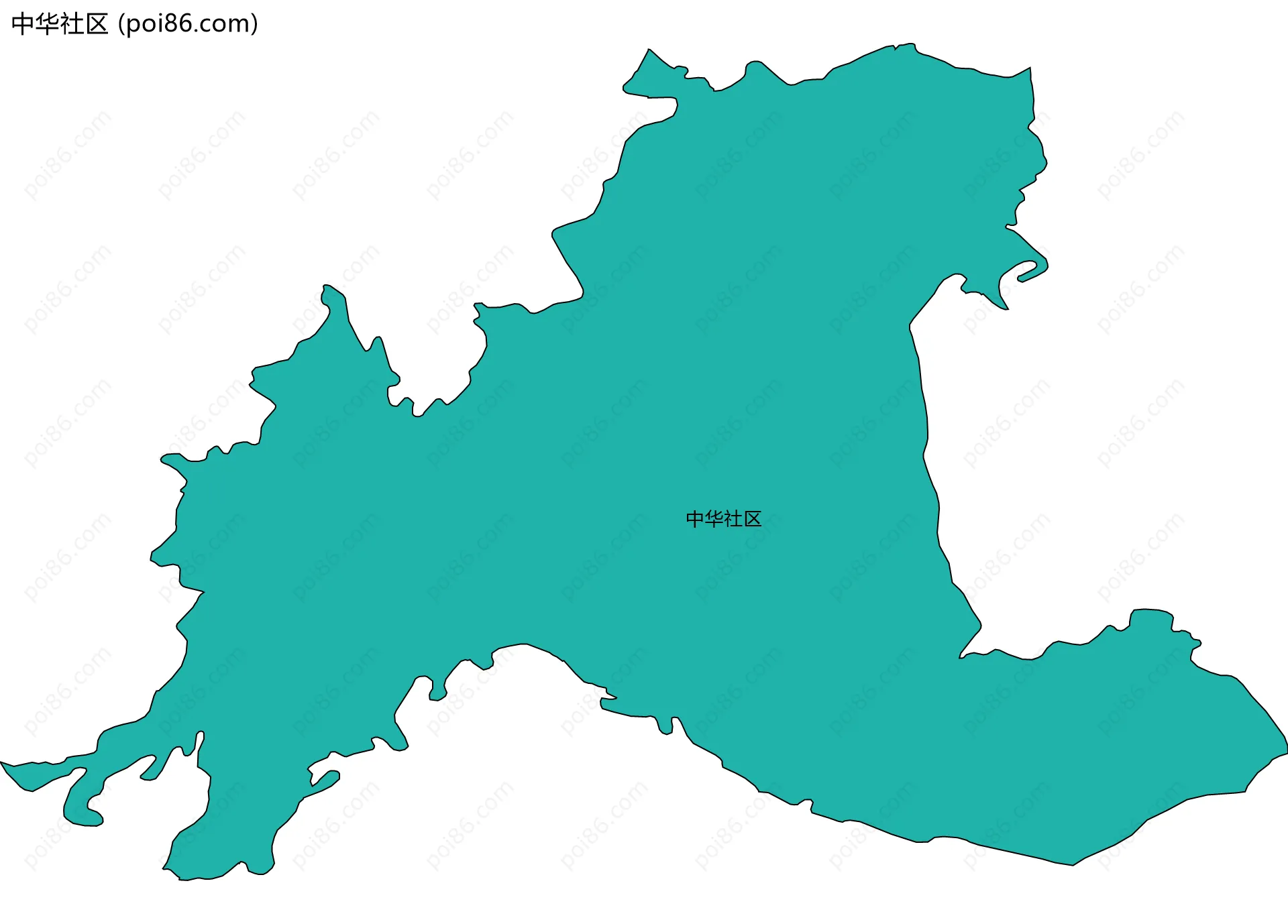 中华社区边界地图