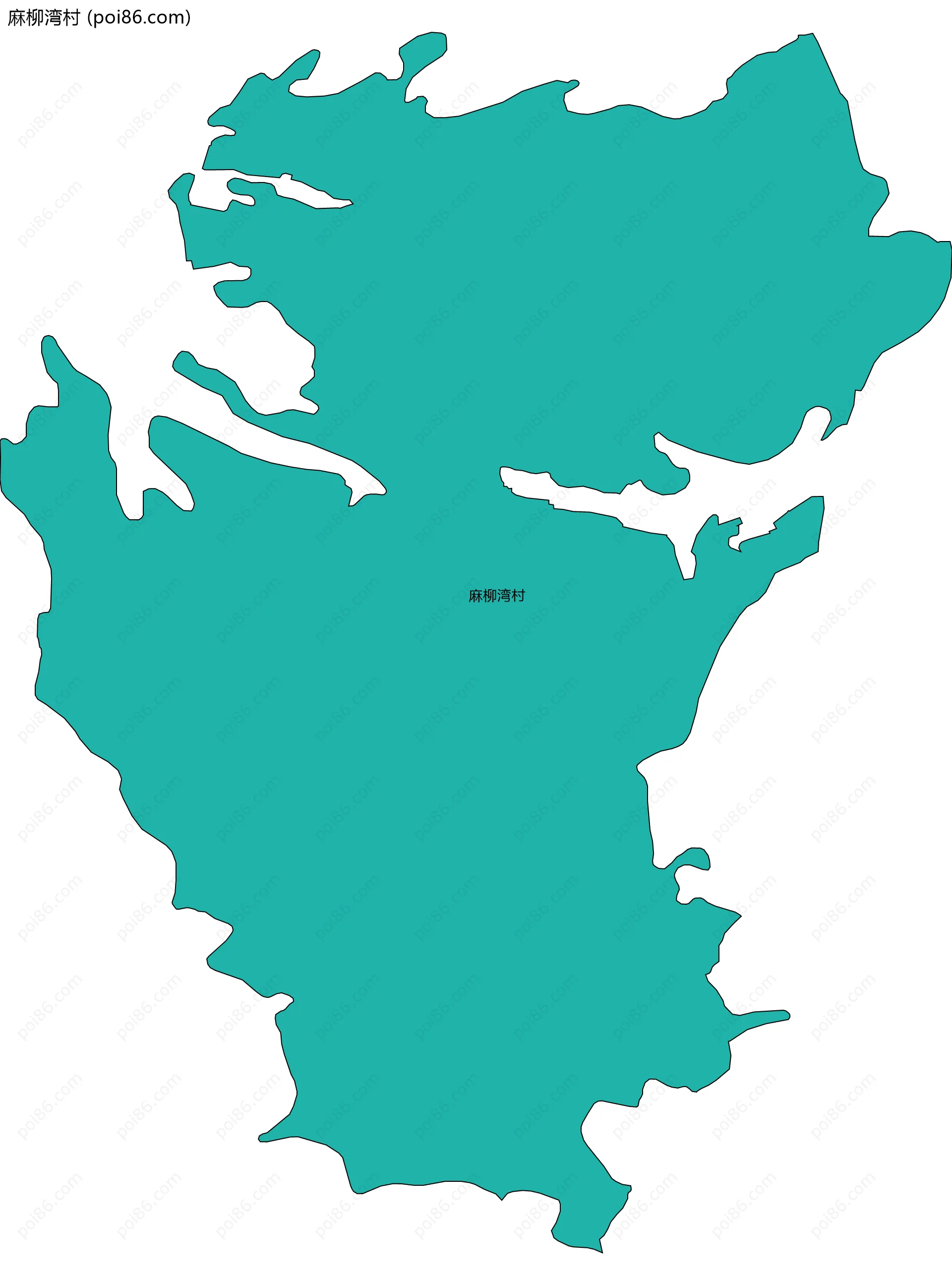 麻柳湾村边界地图