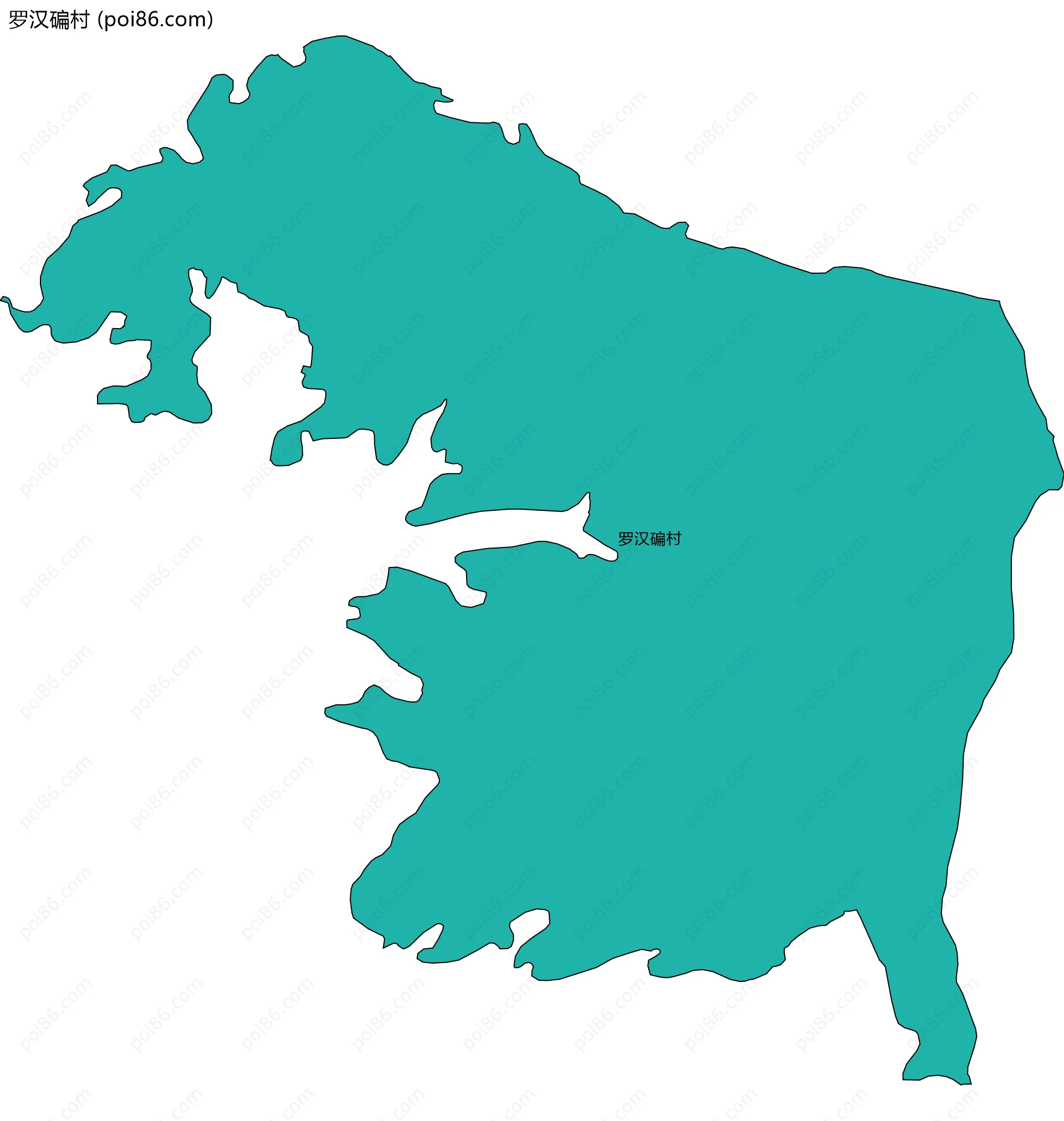 罗汉碥村边界地图