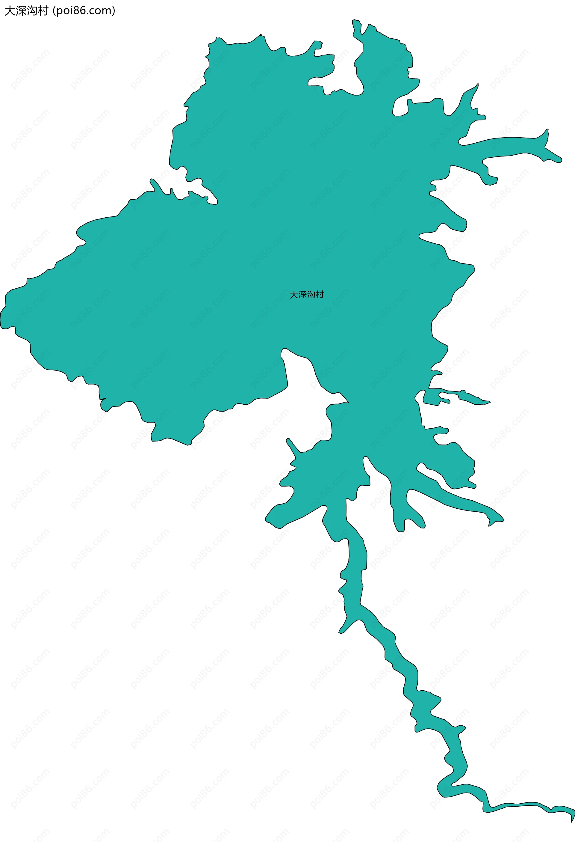 大深沟村边界地图