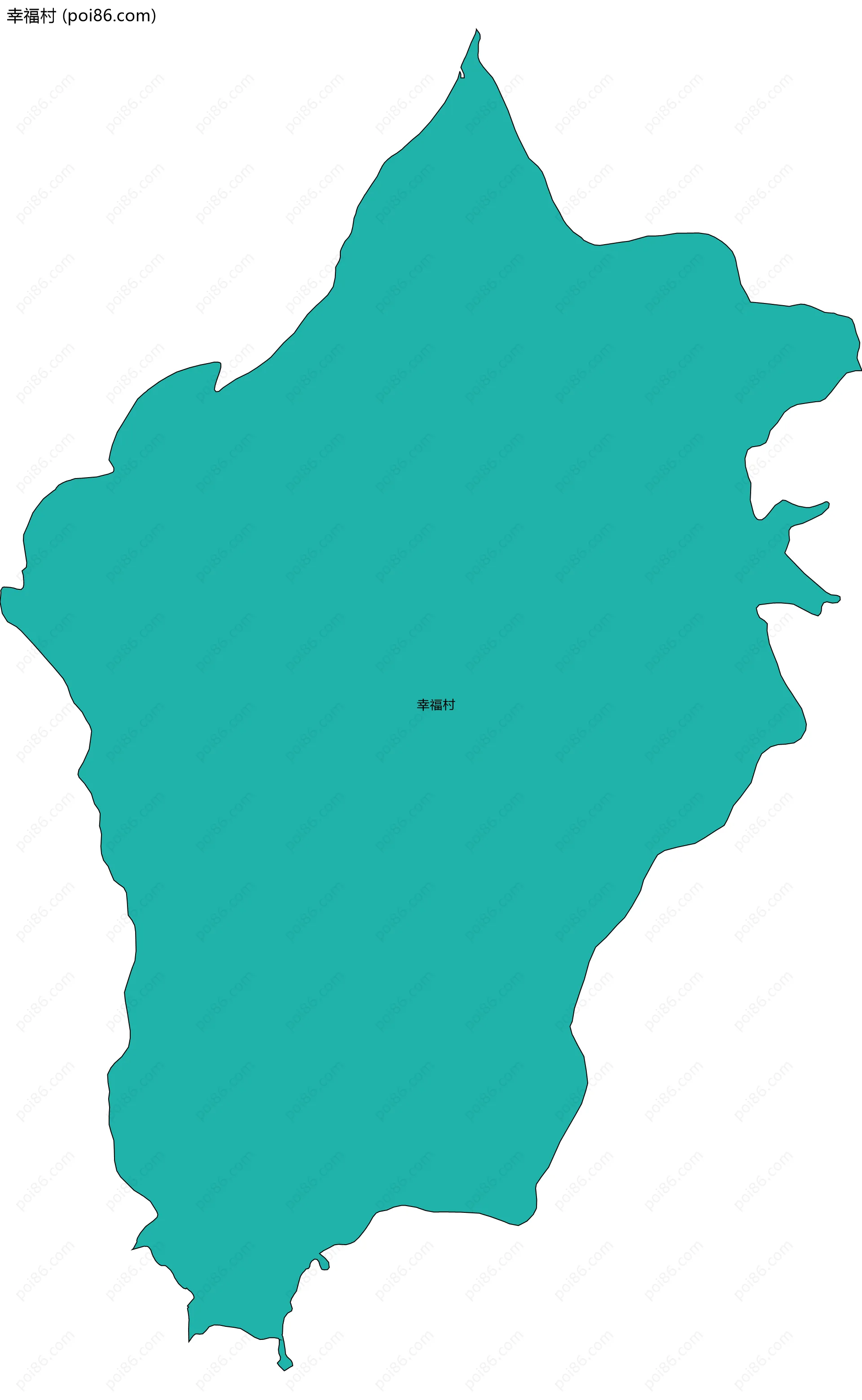 幸福村边界地图