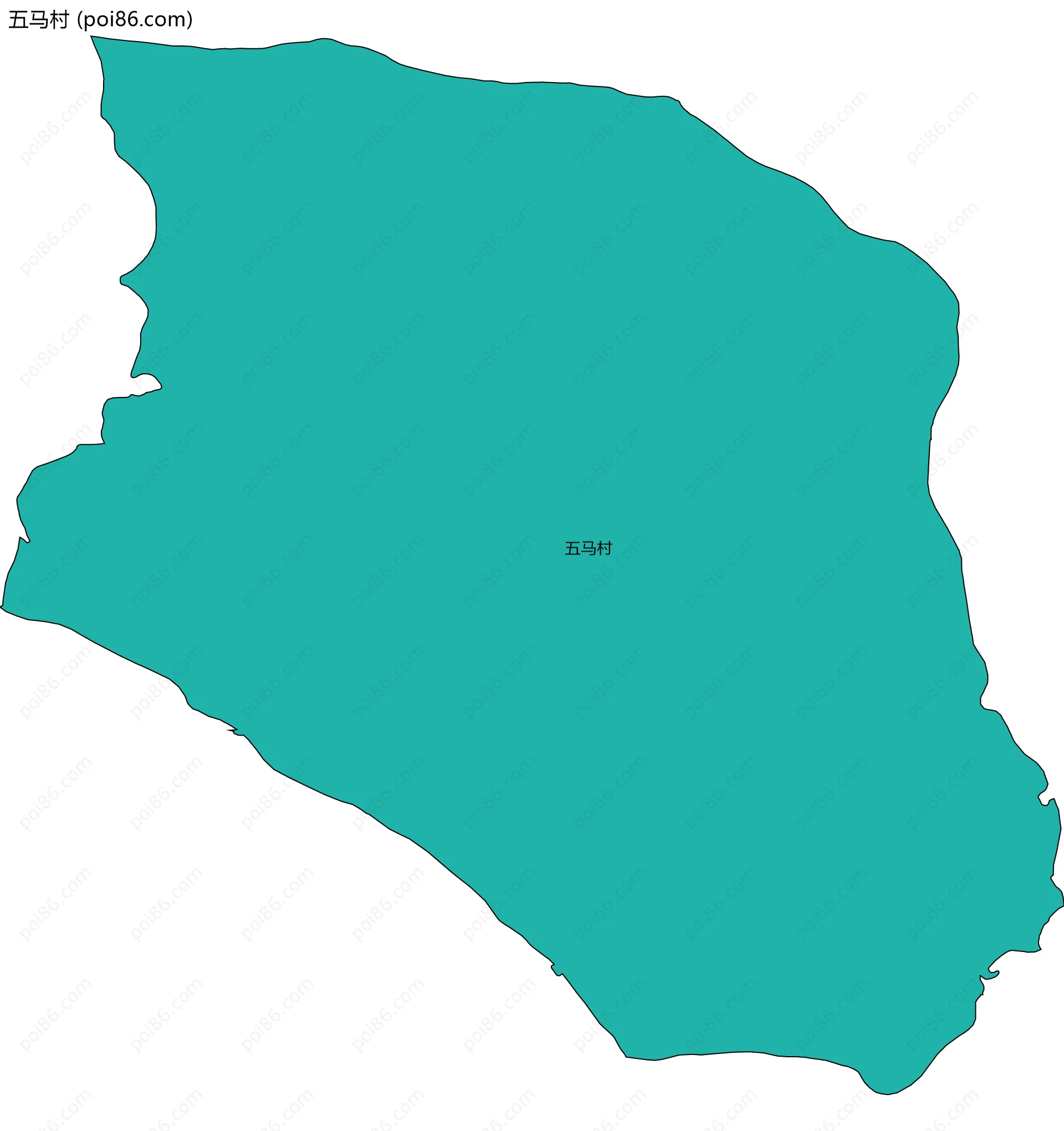 五马村边界地图