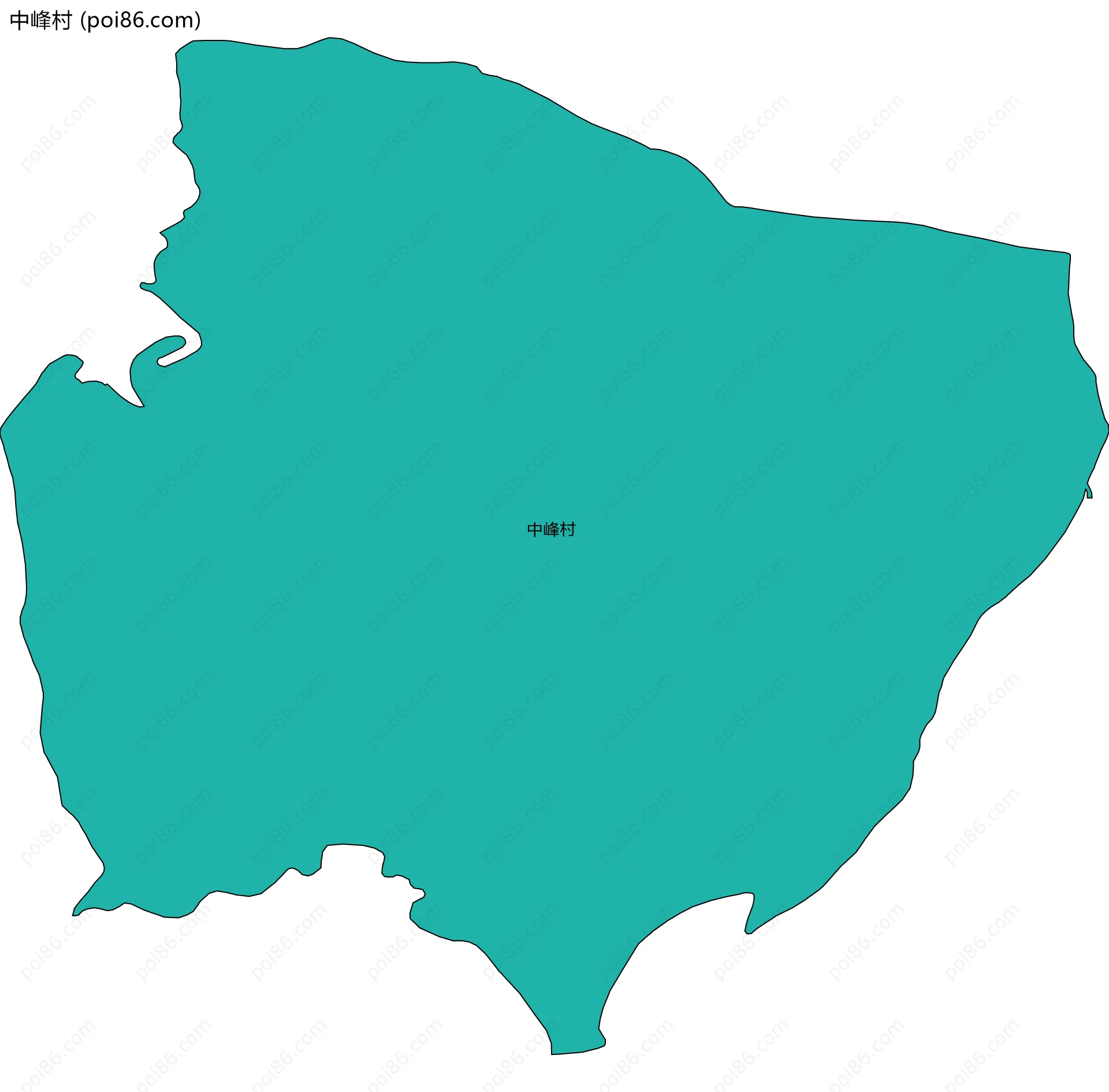 中峰村边界地图