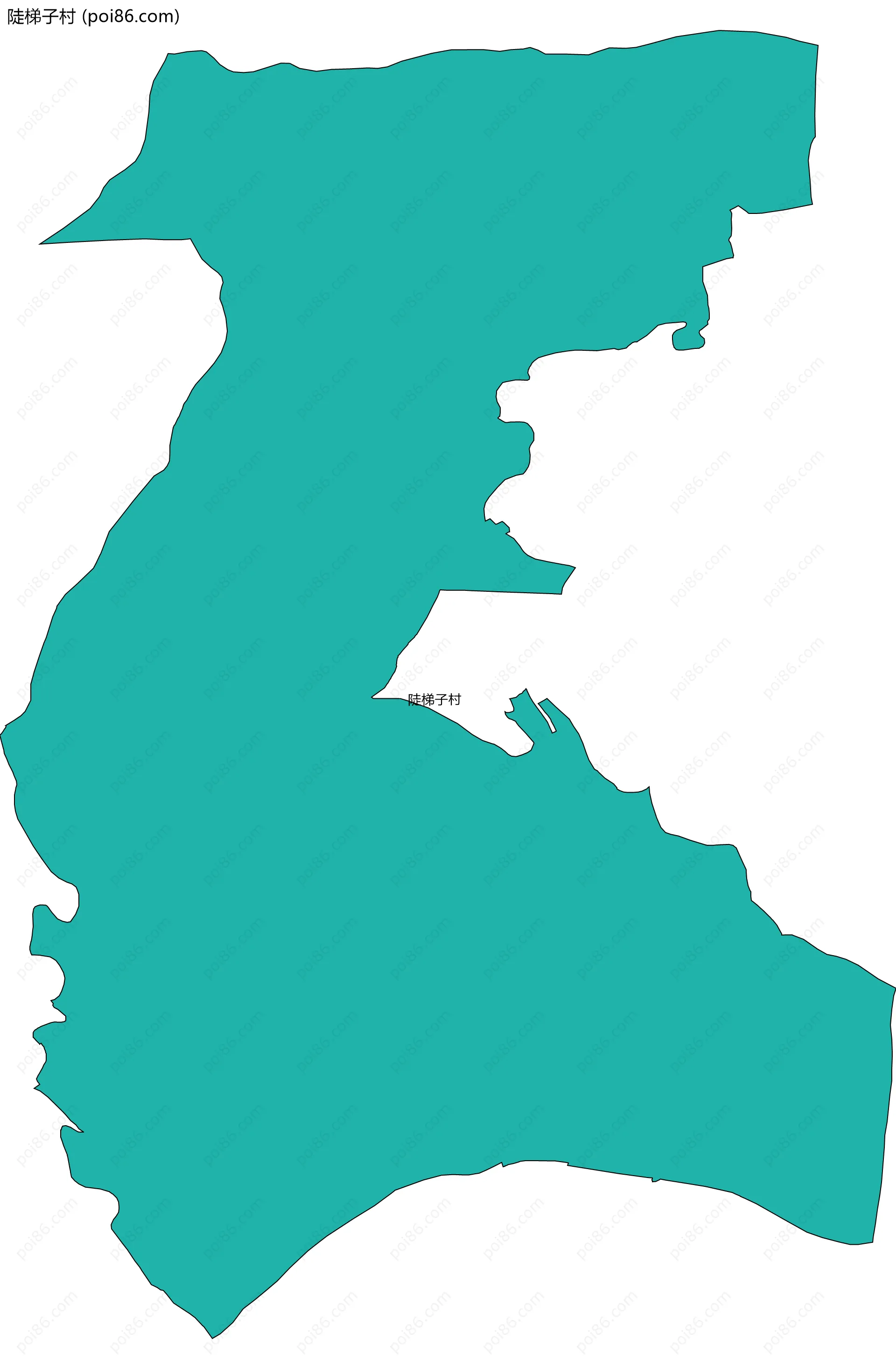 陡梯子村边界地图