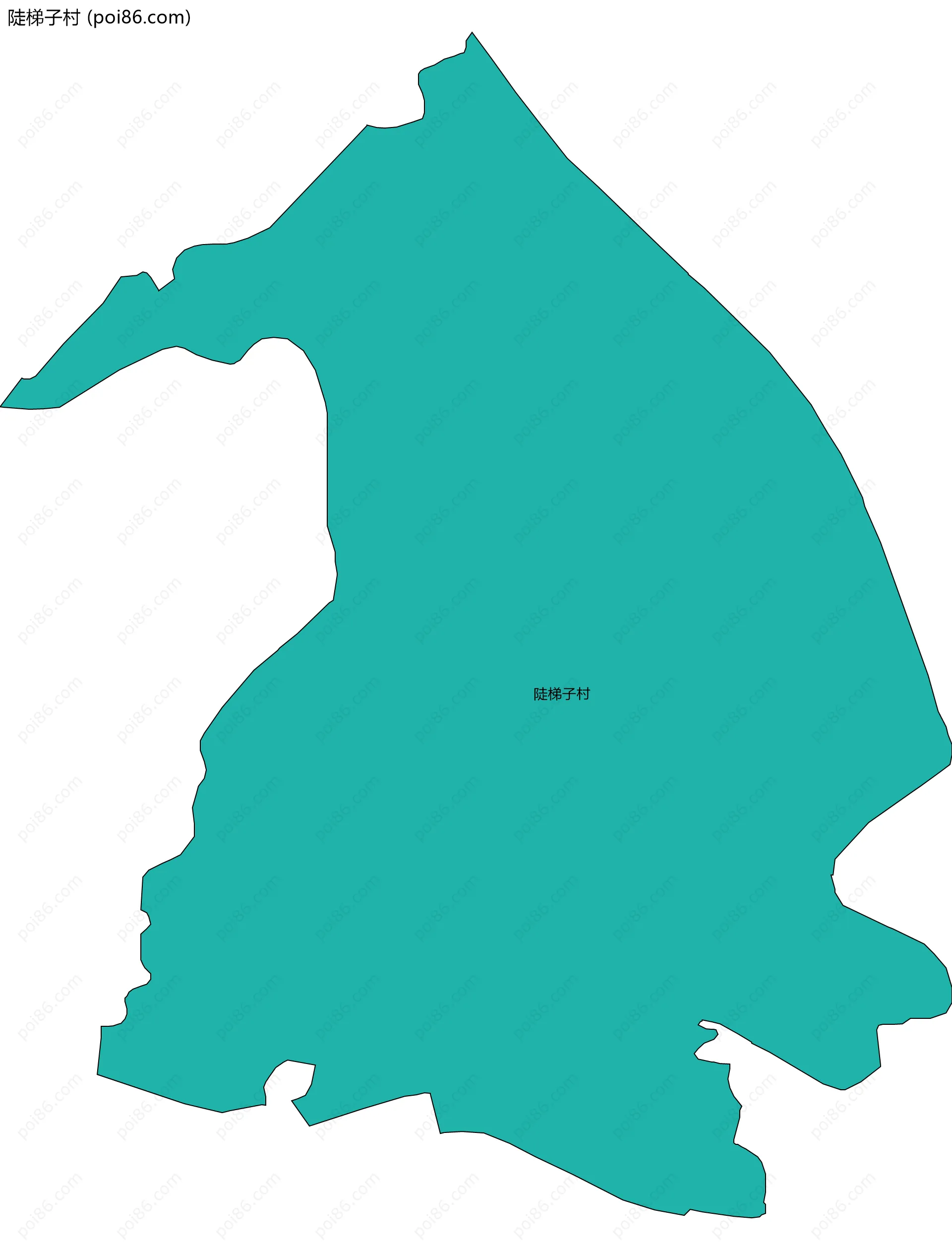 陡梯子村边界地图