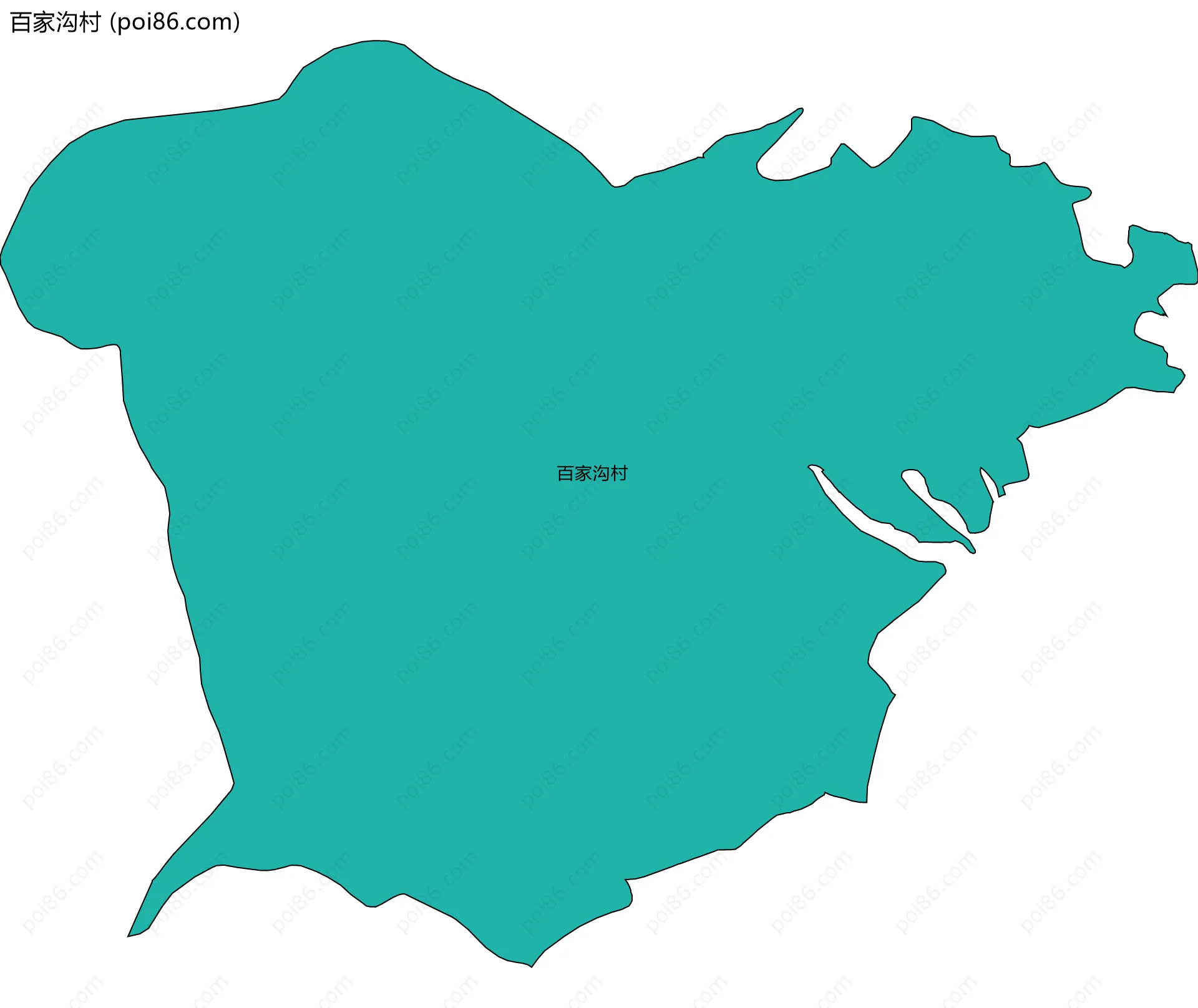 百家沟村边界地图