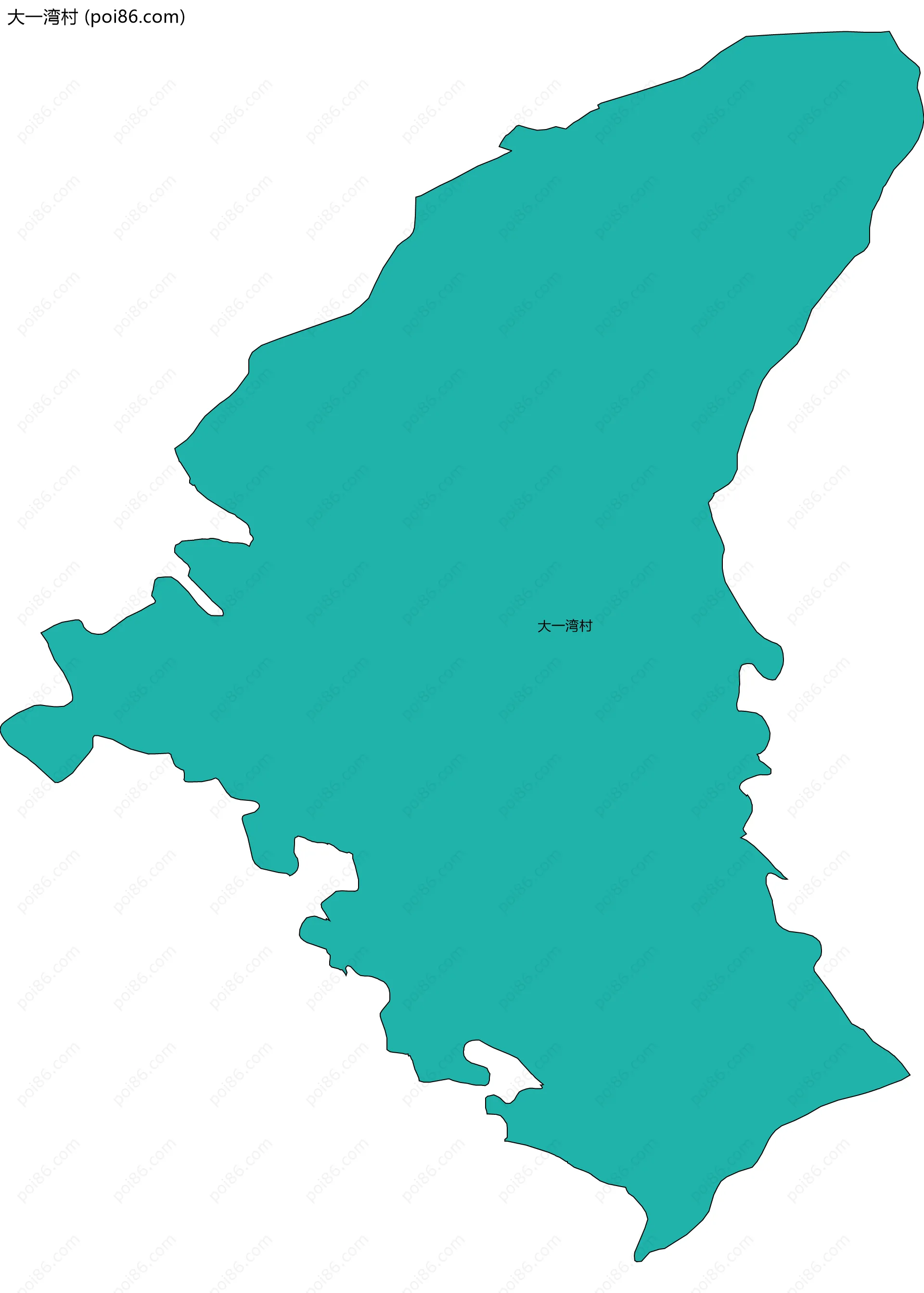 大一湾村边界地图