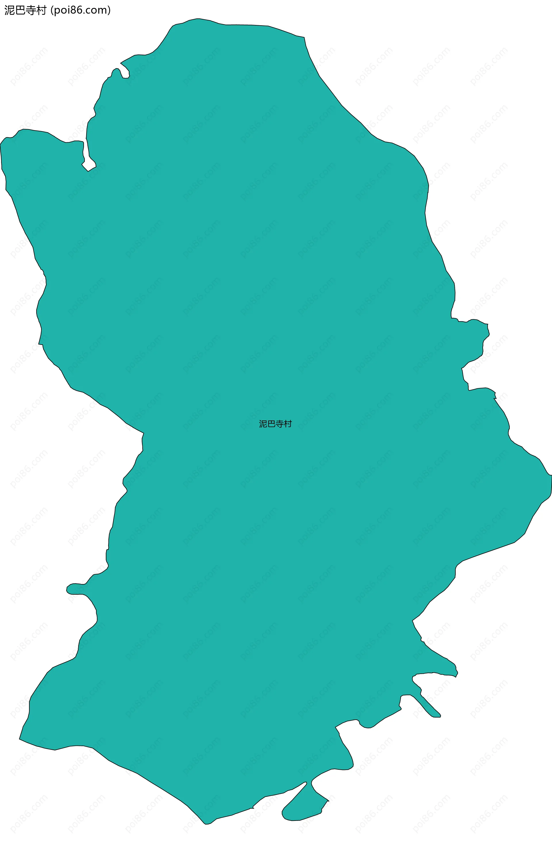 泥巴寺村边界地图