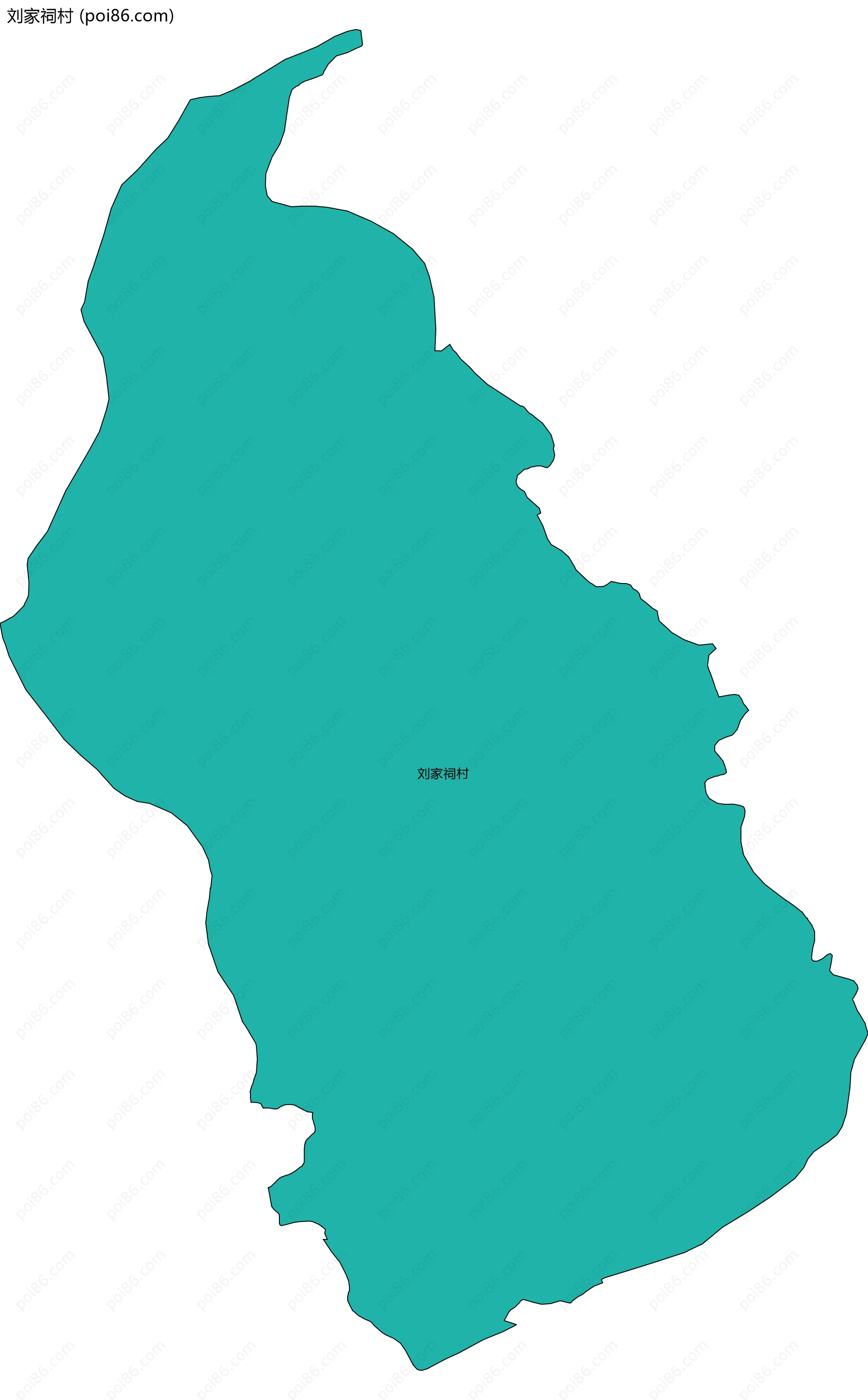 刘家祠村边界地图