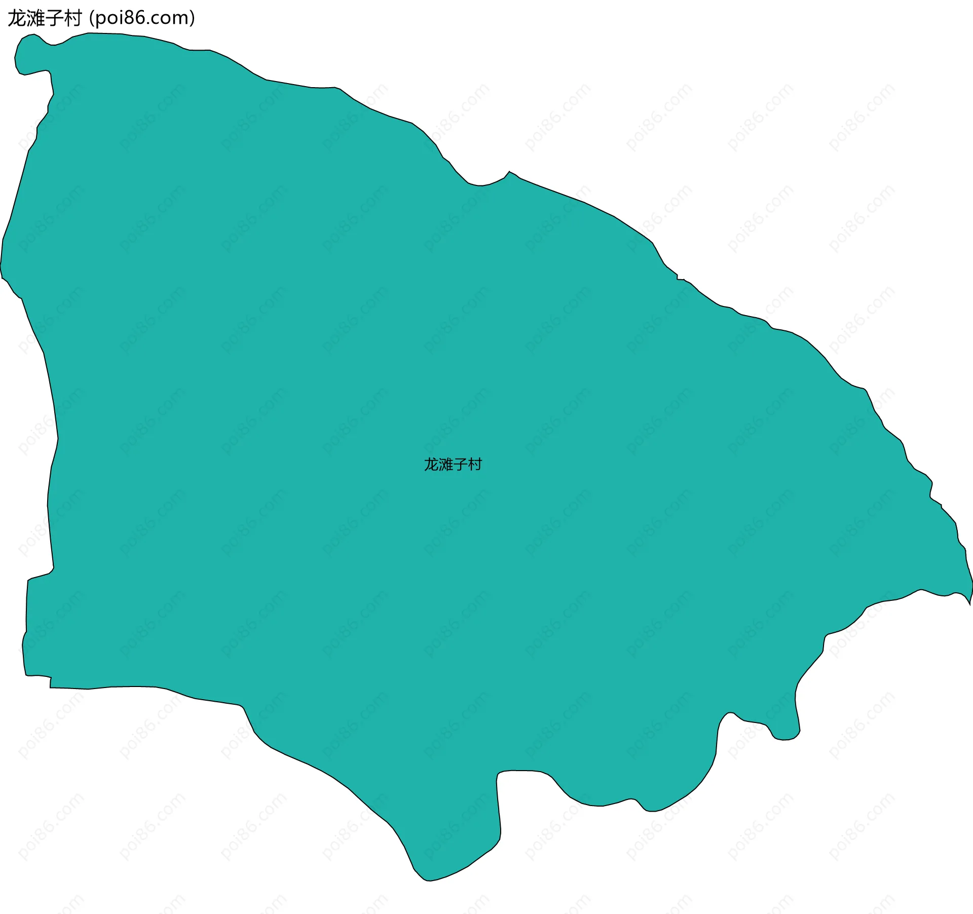 龙滩子村边界地图