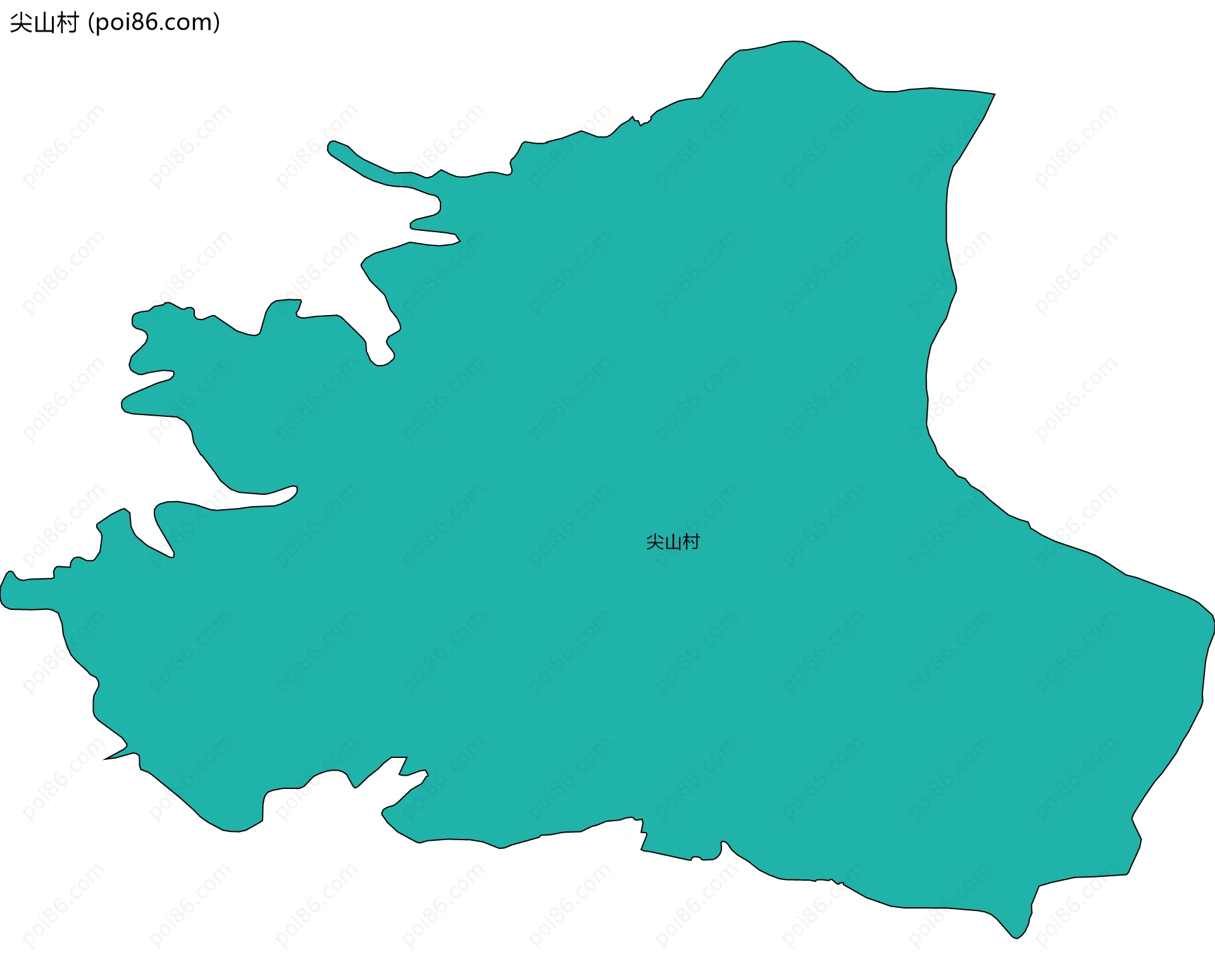 尖山村边界地图